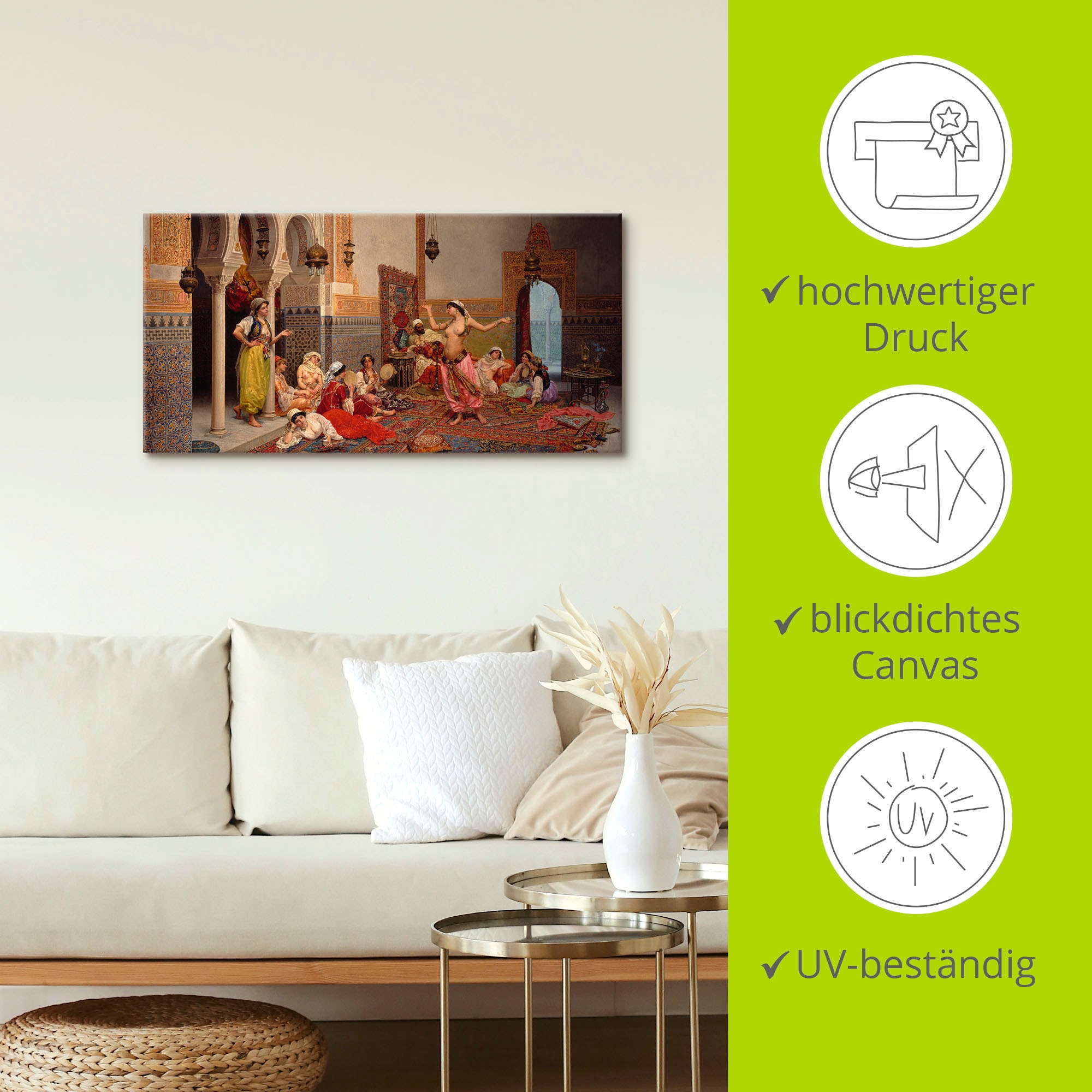 Artland Leinwandbild »Tanz im Harem.« Gruppen & Familien 1 Stk. tlg. auf Holzrahmen gespannt