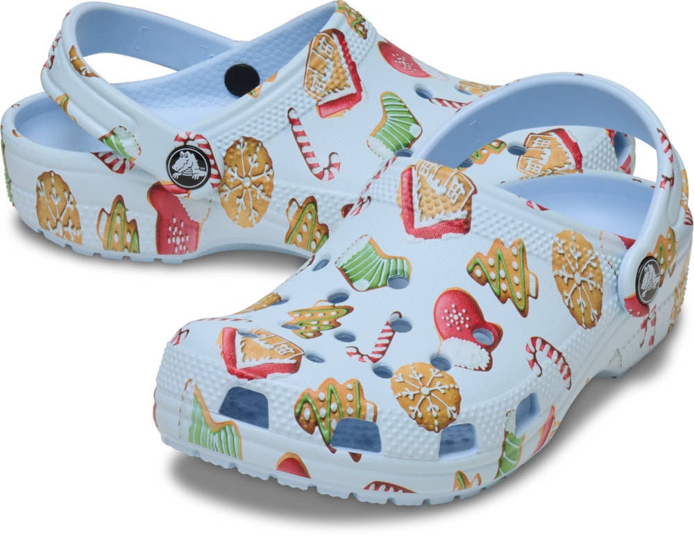 Crocs Clog »Classic Clog K«  Weihnachtsschuh, Hausschuh mit buntem Festive Print