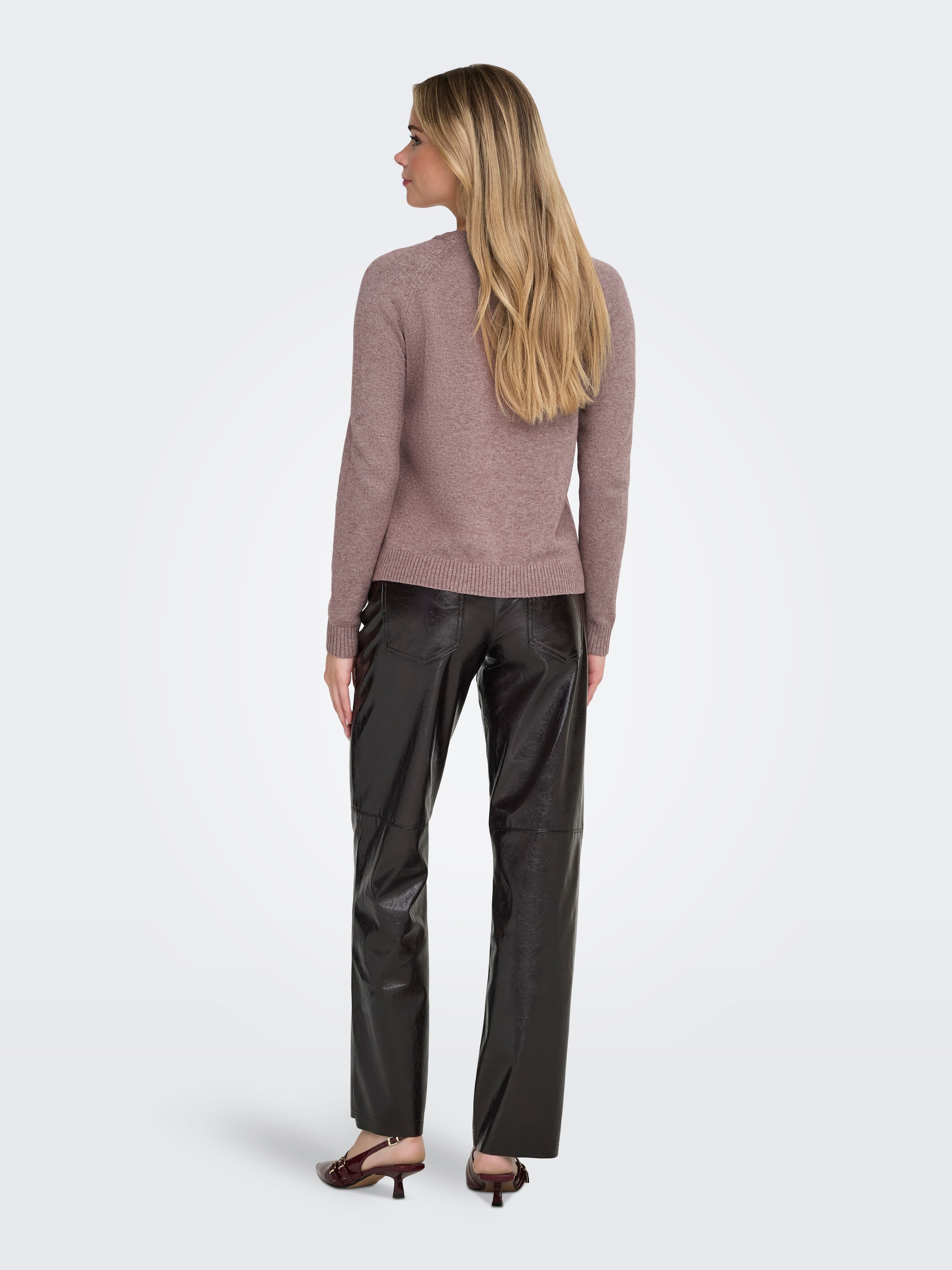 ONLY Rundhalspullover »ONLLESLY KINGS« in melierter Optik