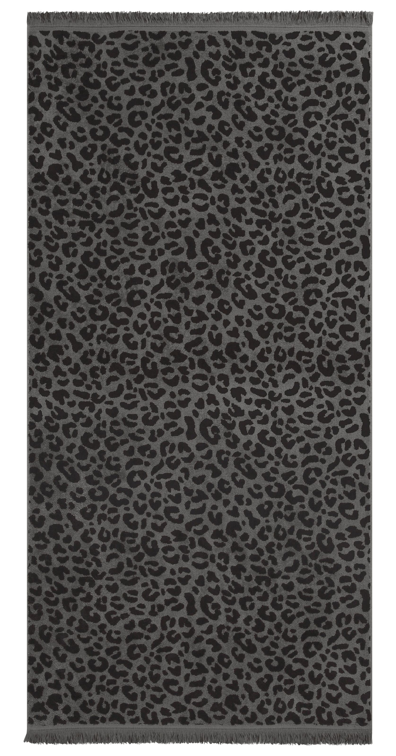 OTTO home Strandtuch »Tiffani, Leopardenmuster, Premium Strandtücher 2-tlg, 500 gr/m²« 90x180 cm, Animal Print, Leo, modern, mit Fransen