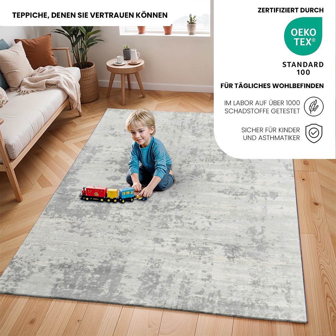 Livabliss Teppich »DALI«, rechteckig, 11 mm Höhe, Moderner Designerteppich in Marmor Optik, Kurzflor Wohnzimmerteppich