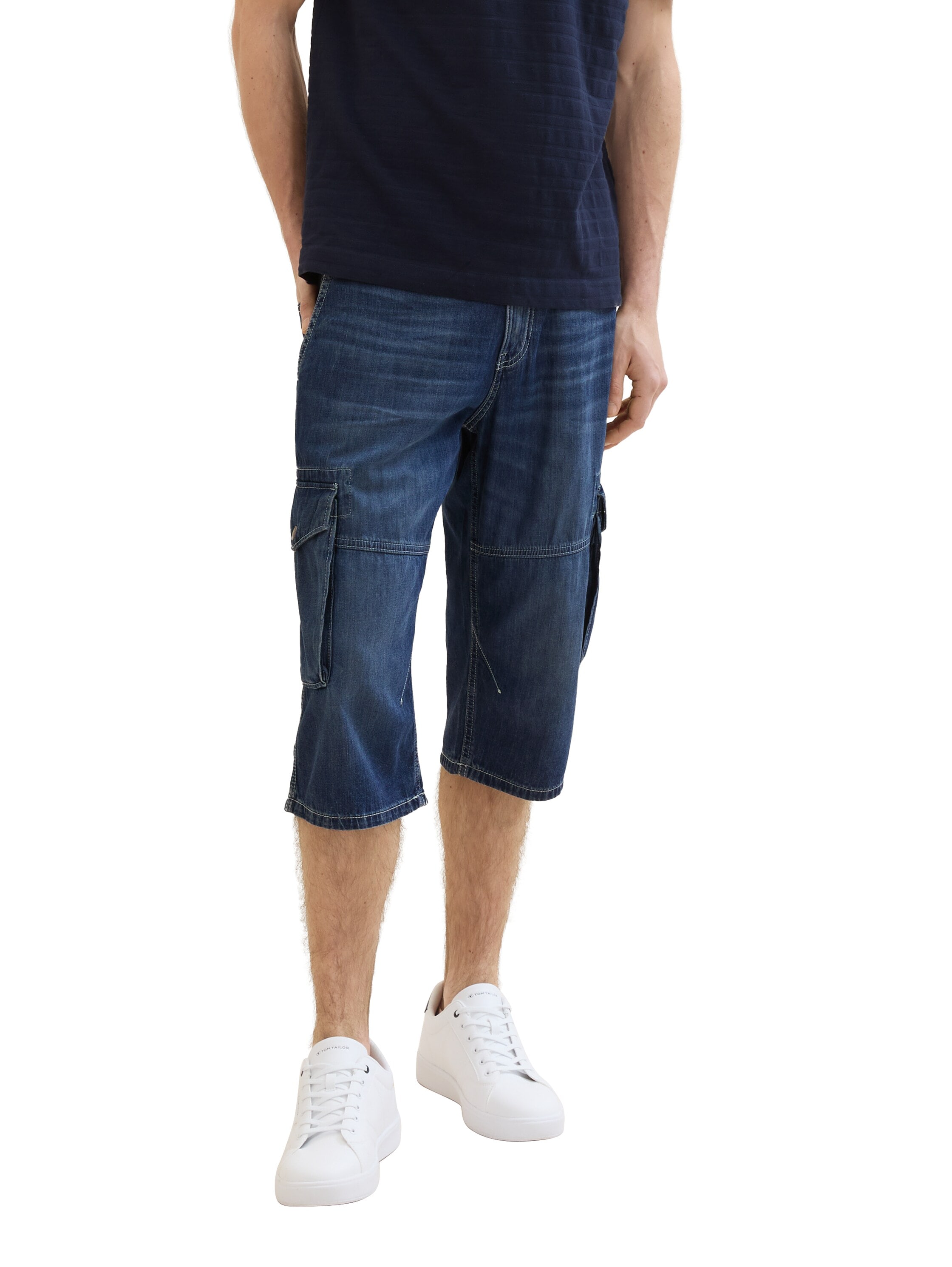 Jeansshorts »MORRIS OVERKNEE«, mit recycelter Baumwolle