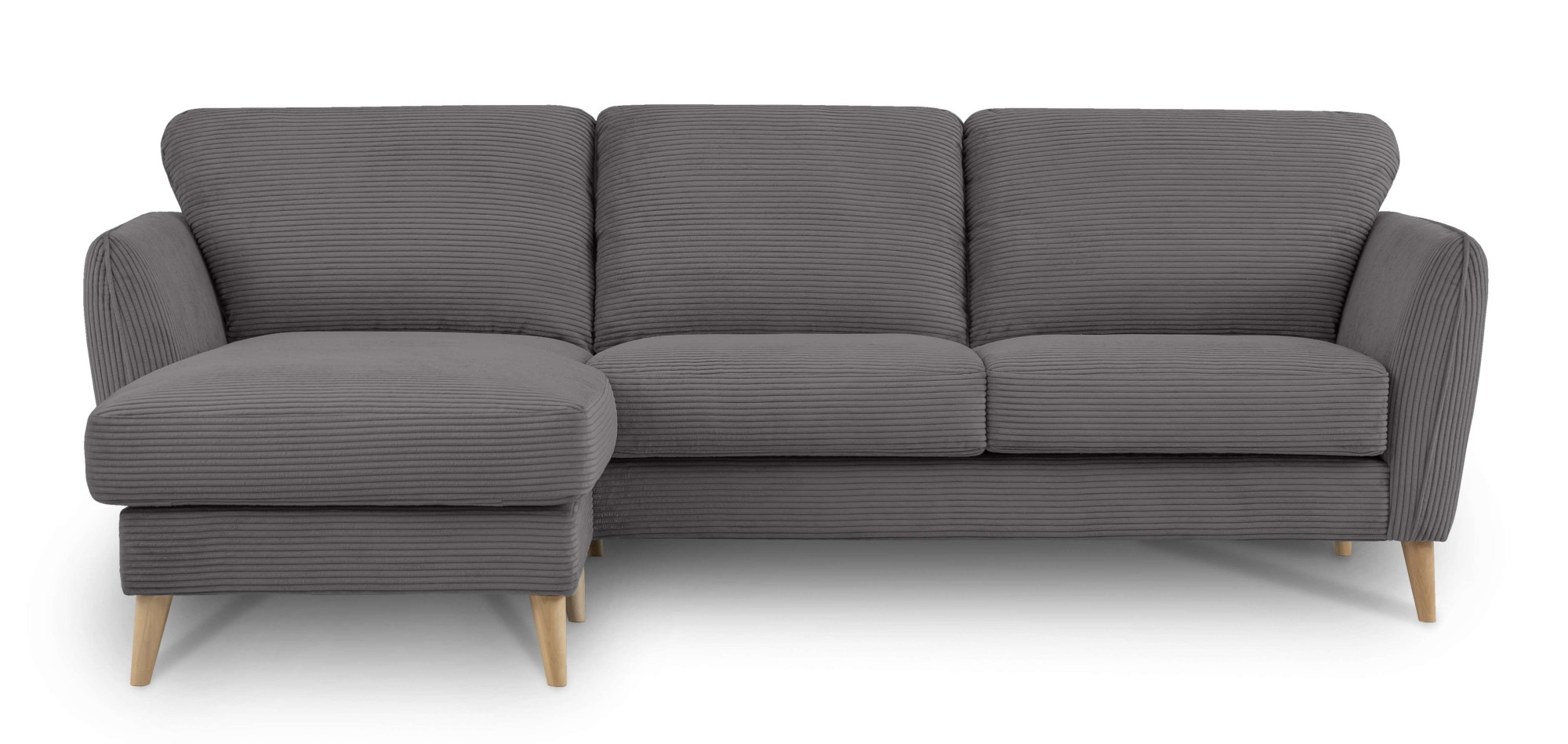 Home affaire Ecksofa »MARSEILLE (242/152cm),L-Form, Rec. rechts/links«, Massivholzbeine aus Eiche, in verschieden Bezügen und Farbvarianten