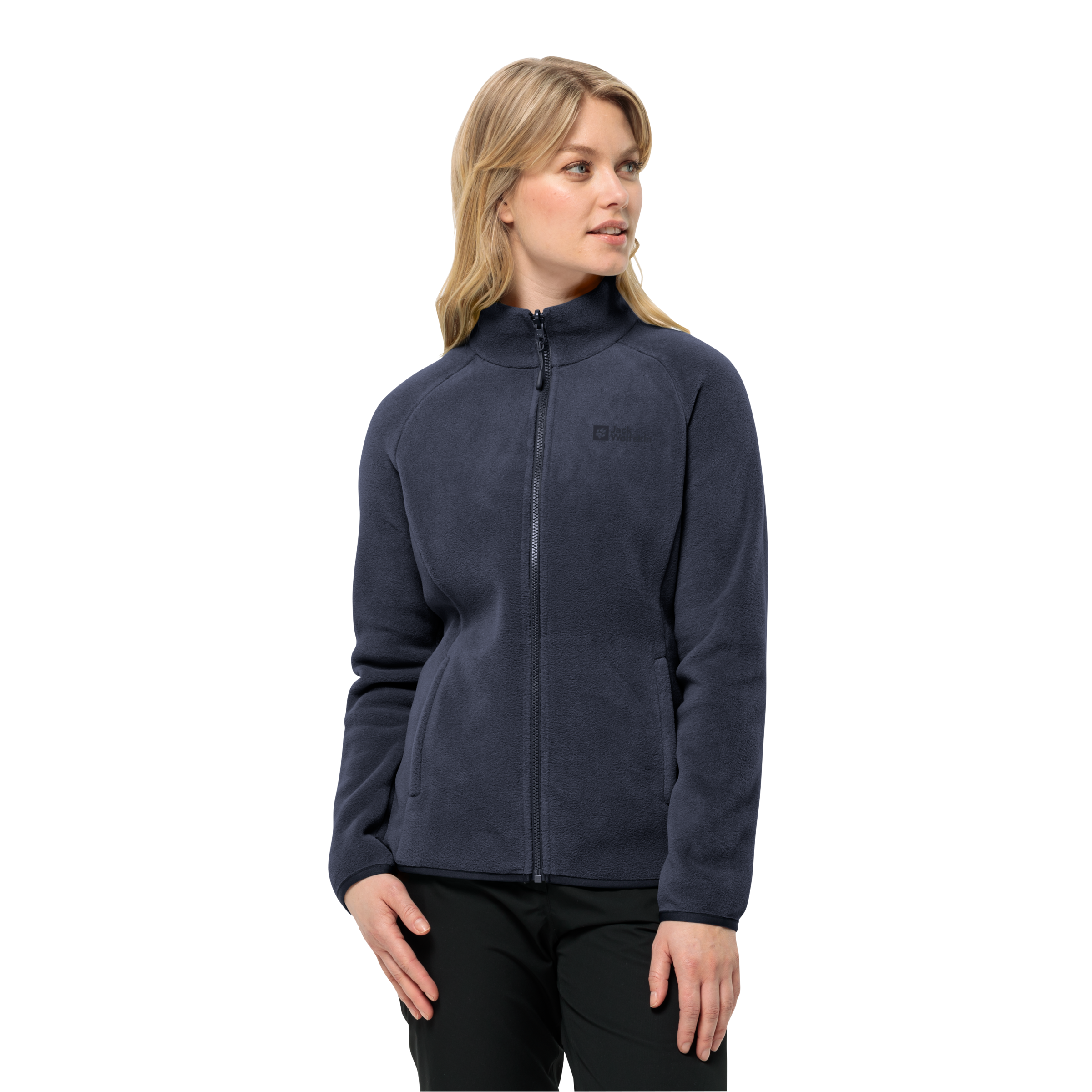 Jack Wolfskin Fleecejacke »MOONRISE FZ W«, mit kurzem Systemreißverschluss für Wanderungen