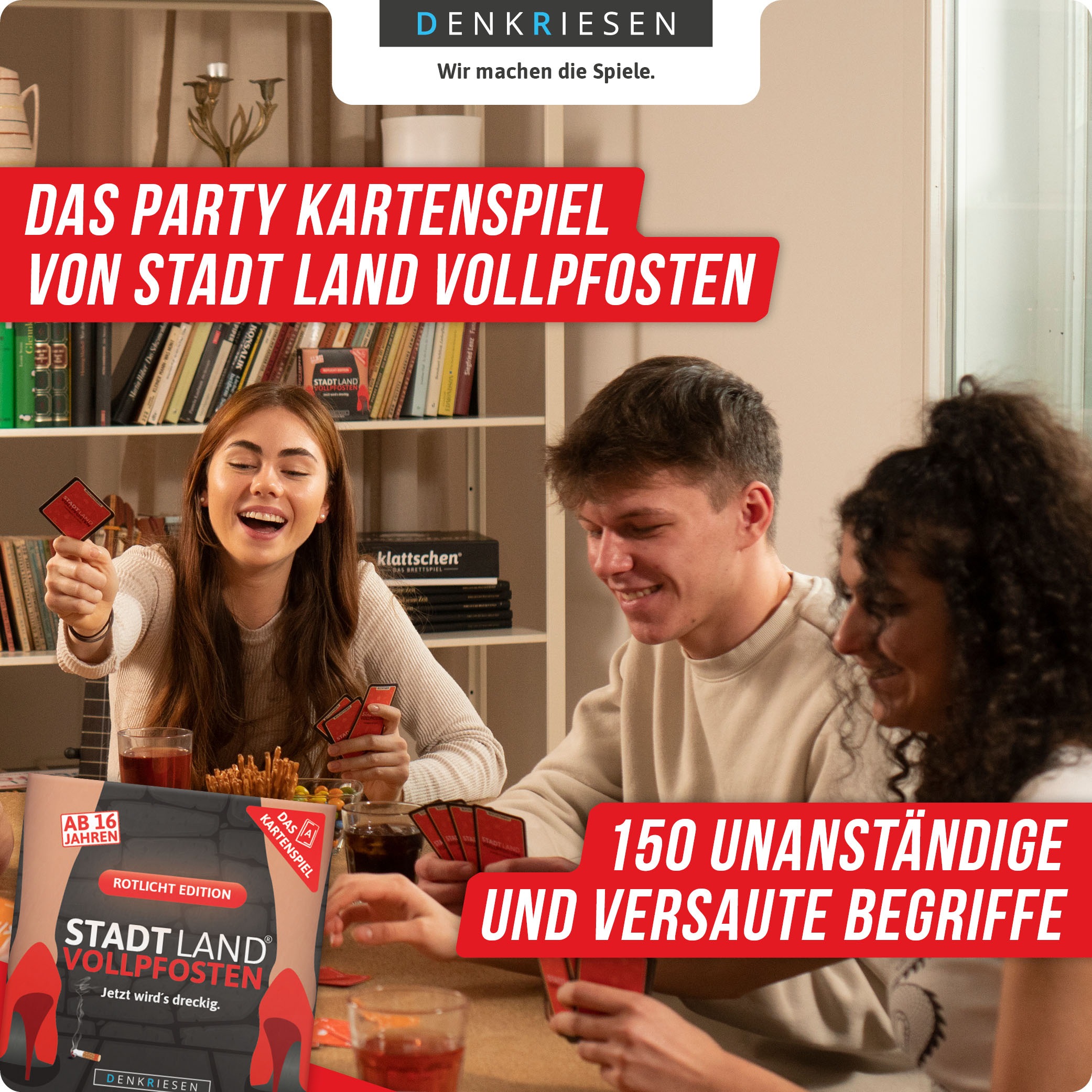 Denkriesen Spiel »Stadt Land Vollpfosten, Rotlicht Edition« Made in Germany
