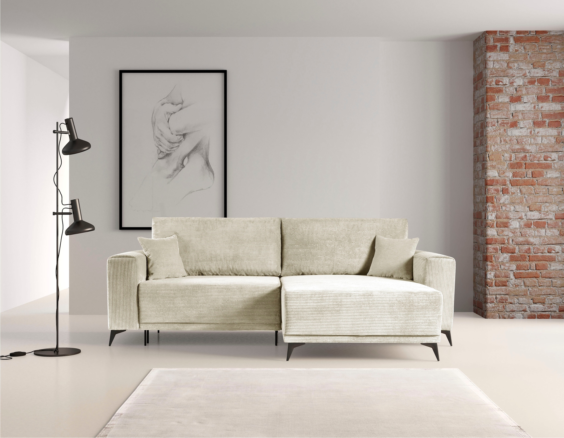 WERK2 Ecksofa »Scandic«, Moderne Eckcouch in Cord, Sofa mit Schlaffunktion  & Bettkasten online kaufen | UNIVERSAL