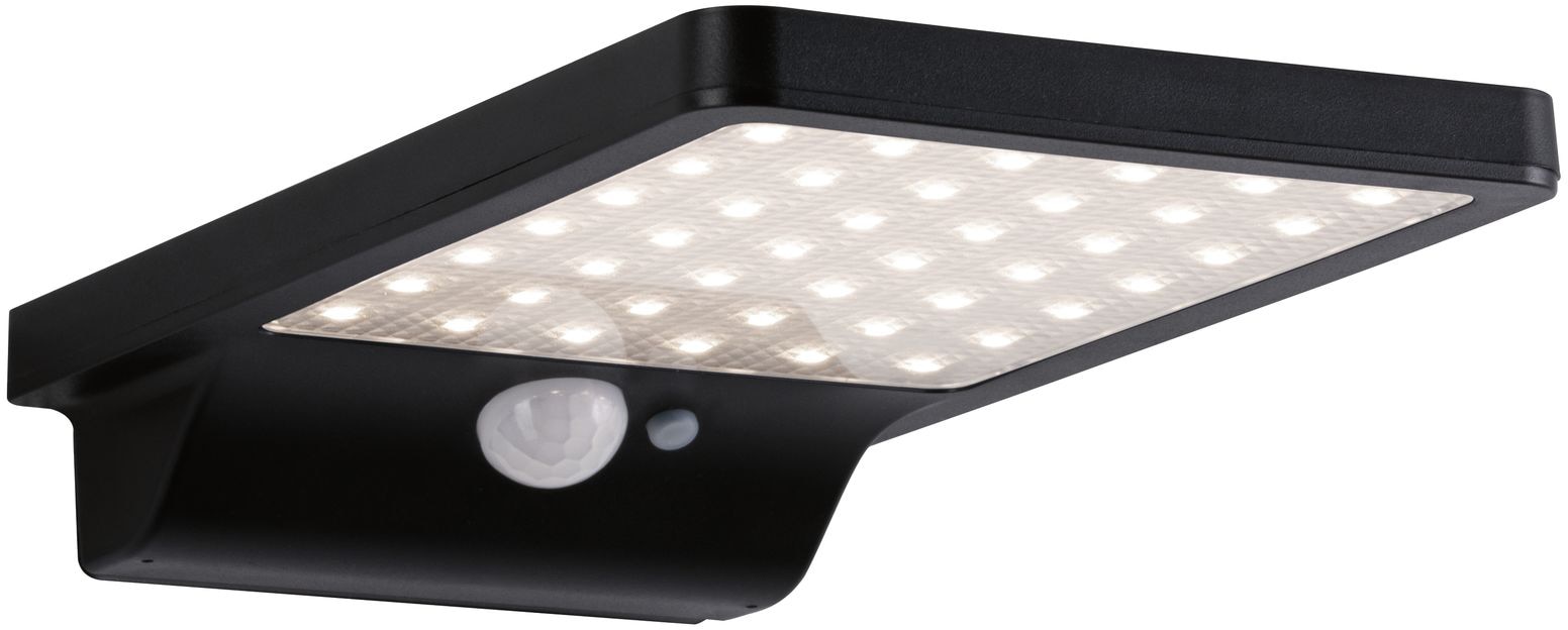 Paulmann Außen-Wandleuchte »Solveig«, 1 flammig, Leuchtmittel LED-Modul | LED fest integriert, Schwarz IP44 Warmweiß mit Dämmerungssensor und Bewegungsmelder