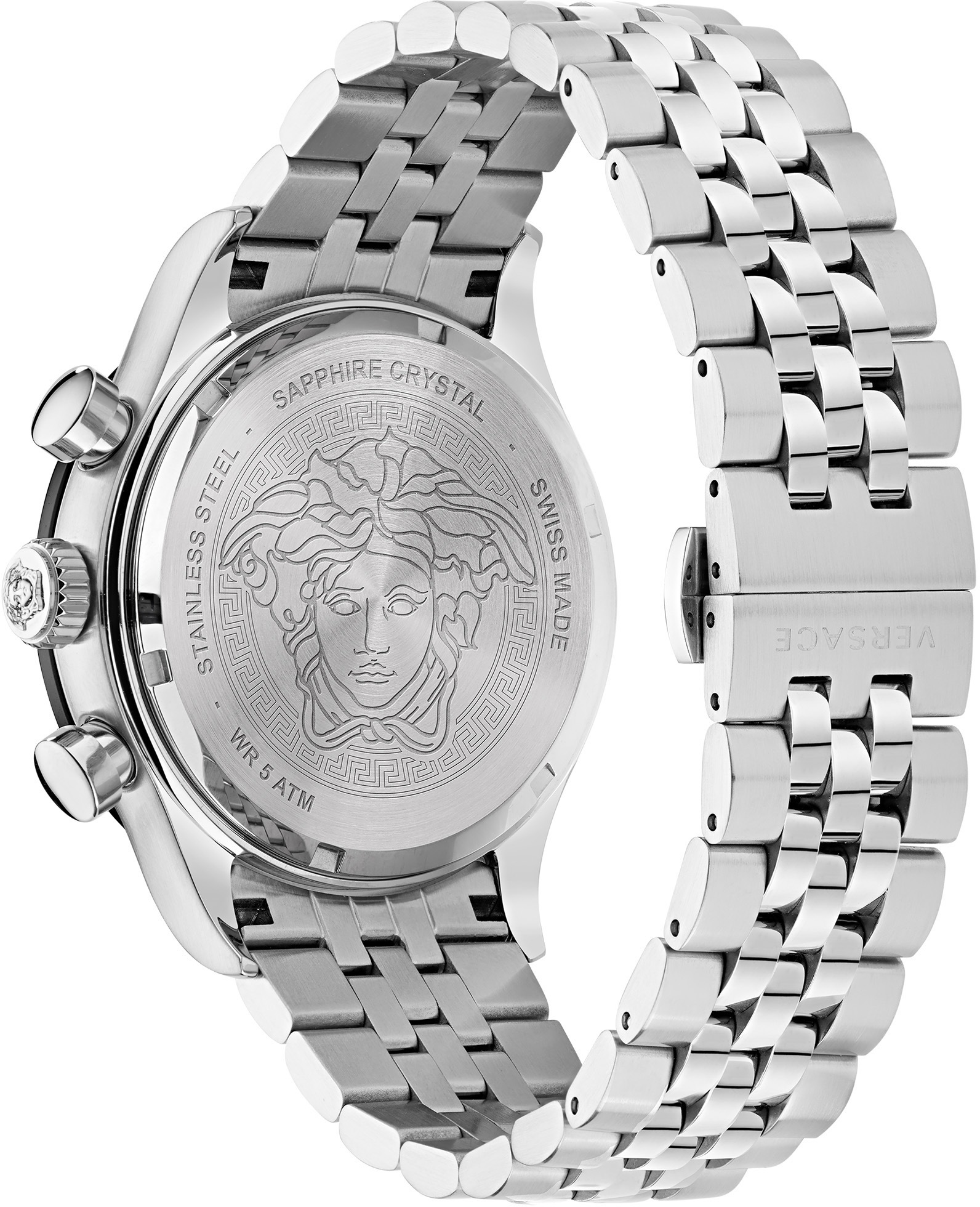 Versace Chronograph »HELLENYIUM CHRONO, VE2U00322«, Quarzuhr, Armbanduhr, Herrenuhr, Saphirglas, Stoppfunktion, Swiss Made