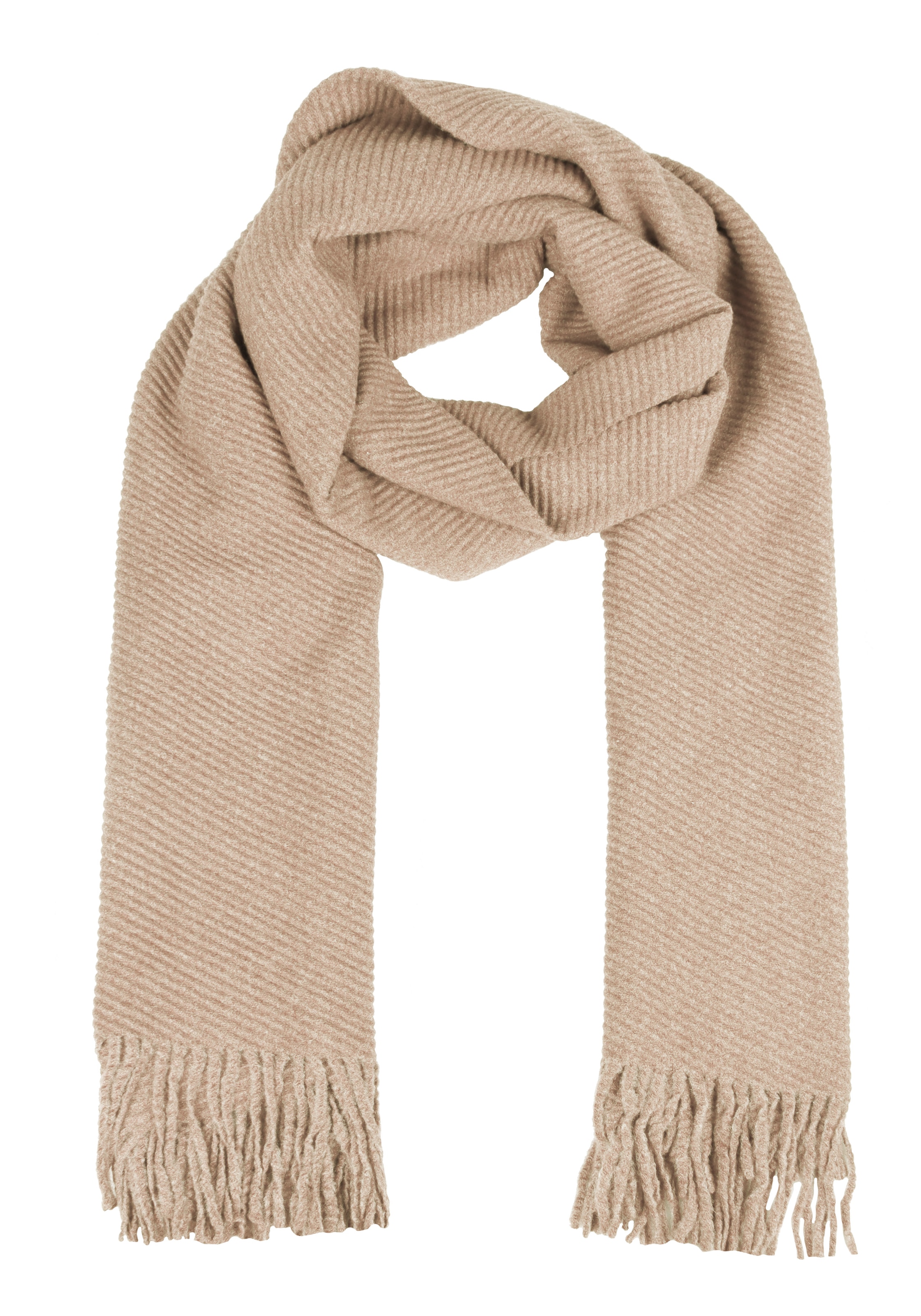 Capelli New York, Damen, Modeschal Fransenkante, wärmend, creme, creme, Schal von Capelli New York