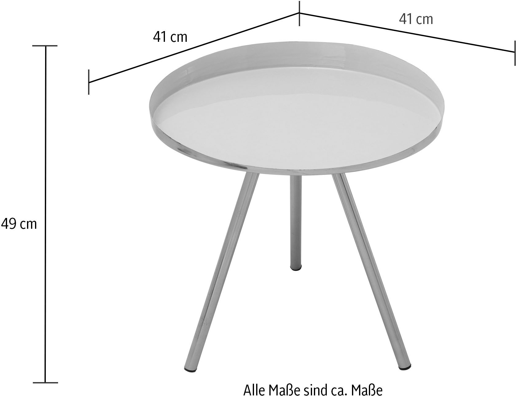Kayoom Beistelltisch »Morrison, runder Beistelltisch, edler Look« 1 Stk. tlg. Dekorativ, glanzvolle Lackierung, stilvolles Design
