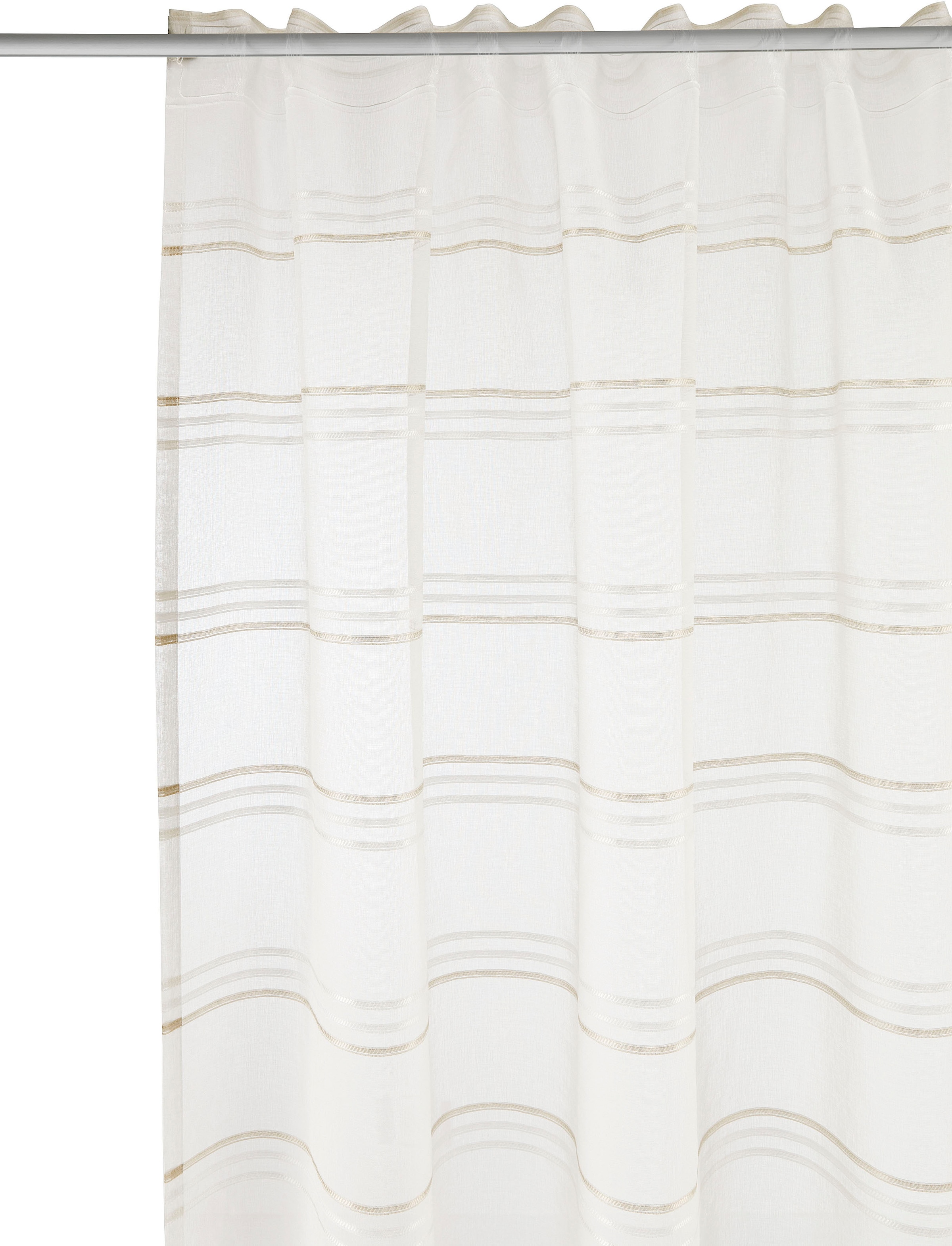 OTTO home Gardine »Sirii« Multifunktionsband 1 Stk. tlg. Halbtransparent, angenehme Haptik, mit Querstreifen, modern