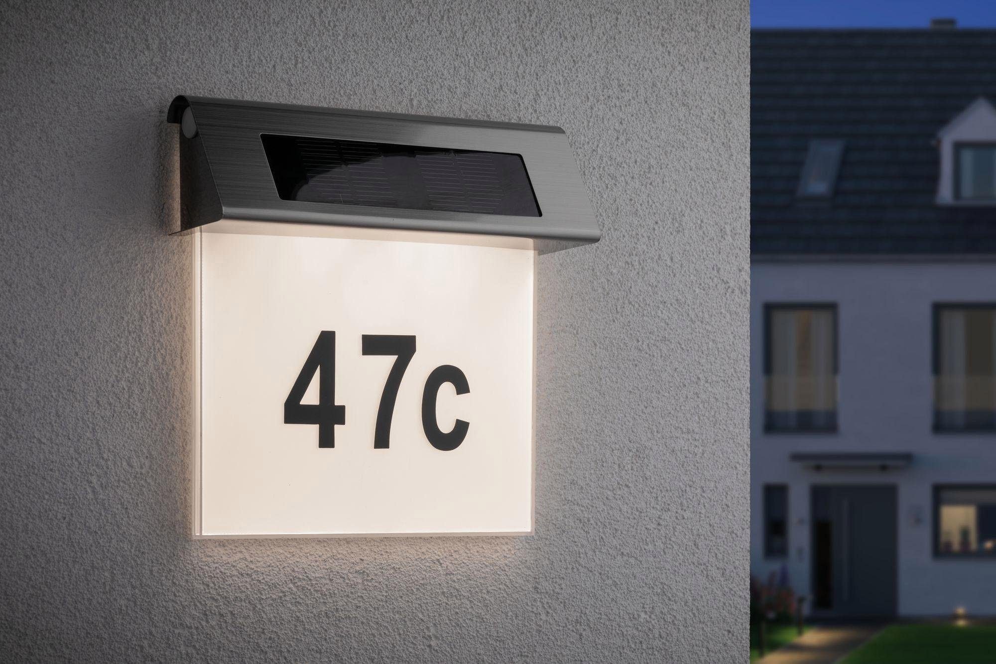 Paulmann LED Außen-Wandleuchte »Hausnummer« LED-Modul Warmweiß LED-Modul