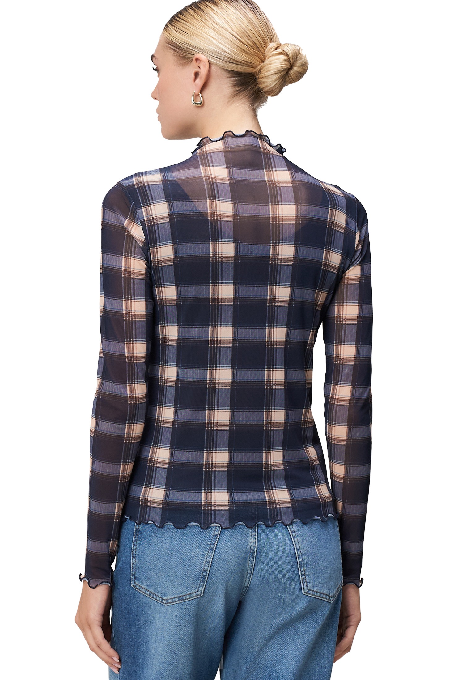 Zero Langarmshirt »Mesh Langarmshirt mit Druck«