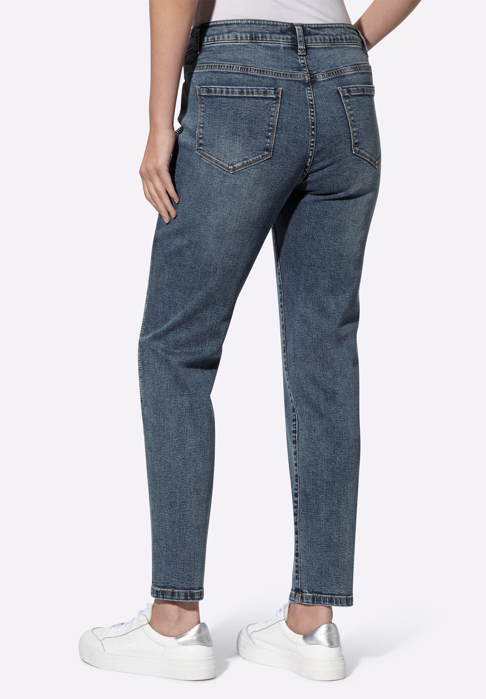 heine 5-Pocket-Jeans »Jeans 5-Pocket-Jeans mit Glitzersteinchen«