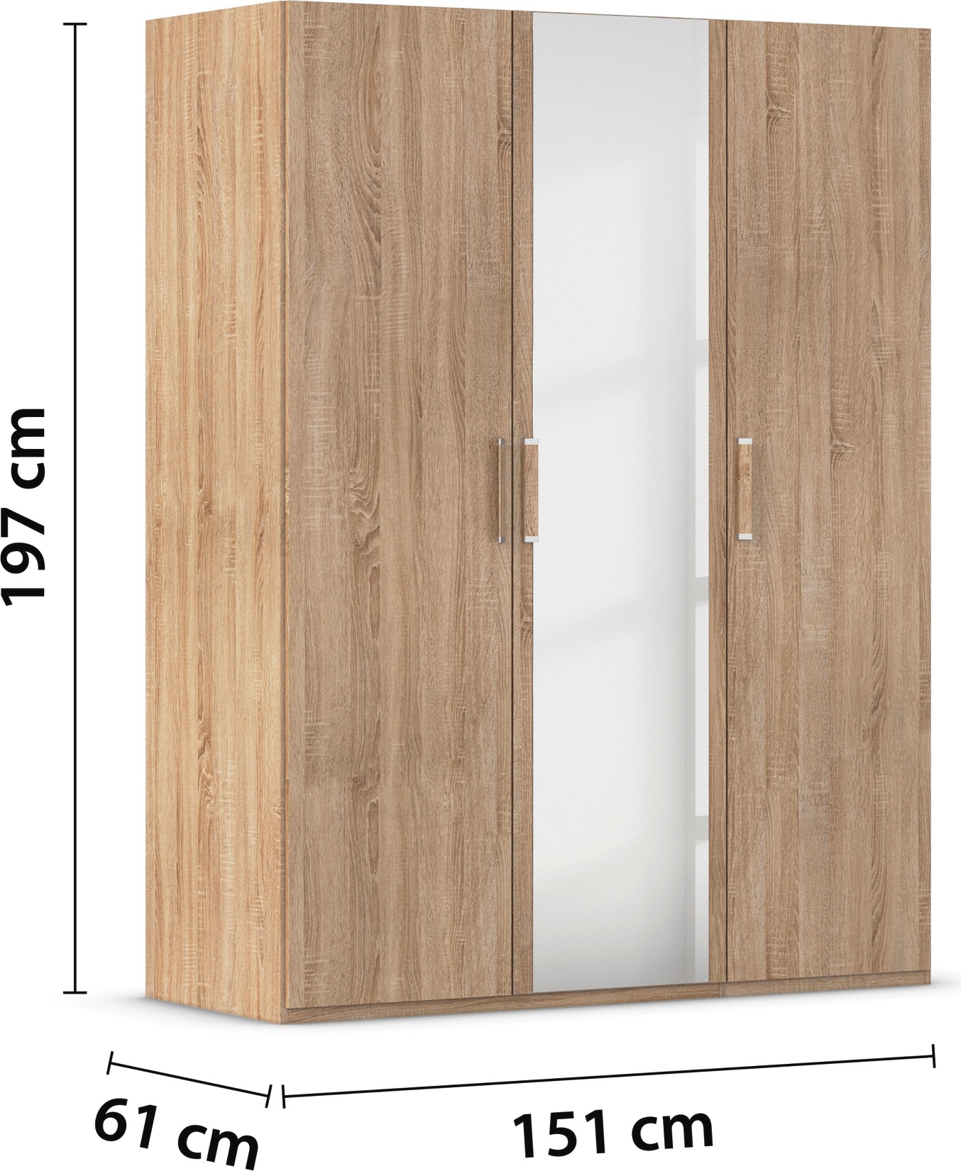 rauch Schlafzimmer-Set »Komplettschlafzimmer Schlafzimmer EVELYN«, (Set, 3 tlg.), Schrank und Bett in 2 Breiten, Nachttisch 2 Schubladen MADE IN GERMANY