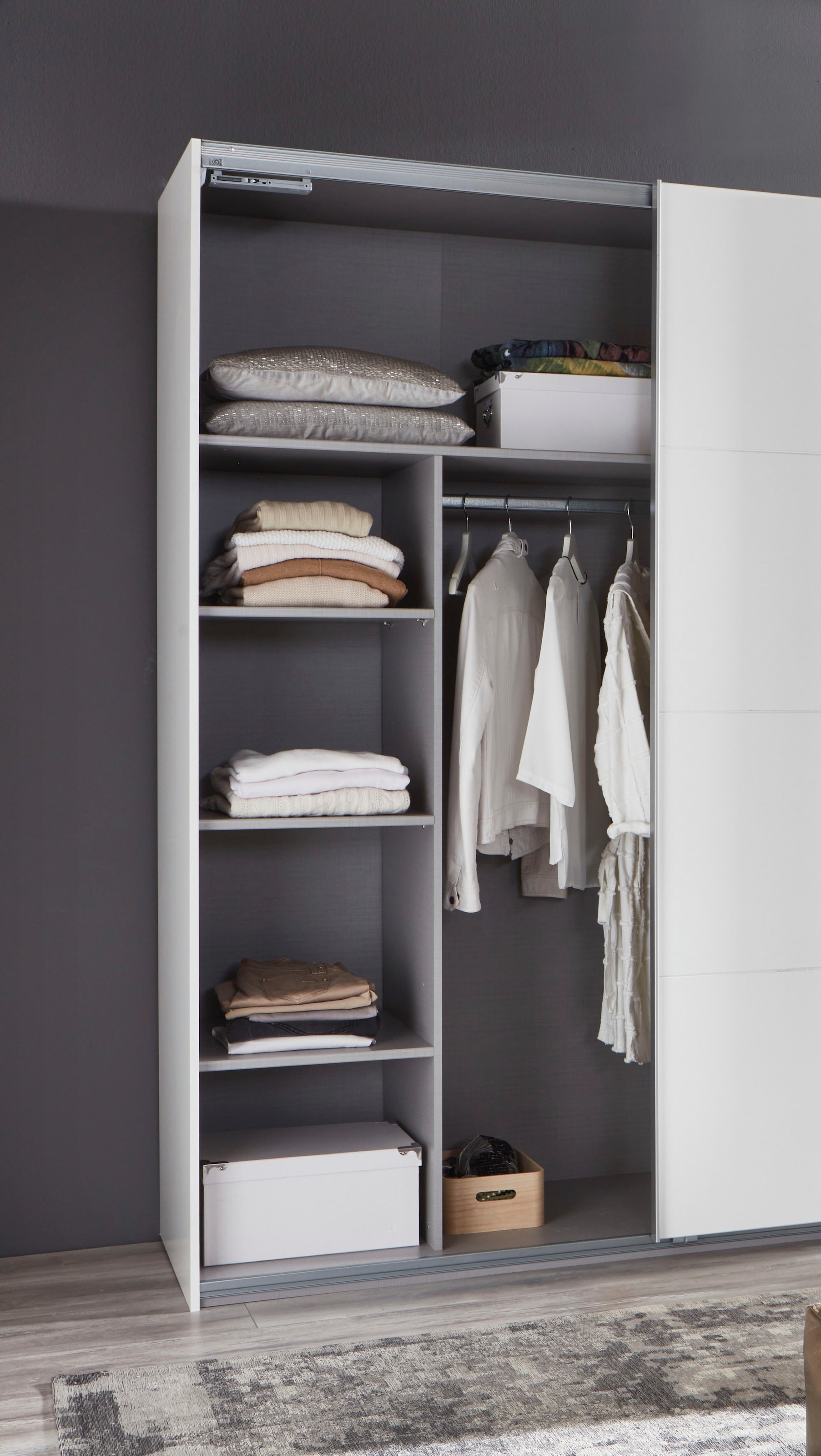 Wimex Schwebetürenschrank »Bern Schiebetürenschrank TOPSELLER« Schrank mit zusätzlicher Innenausstattung, Garderobe