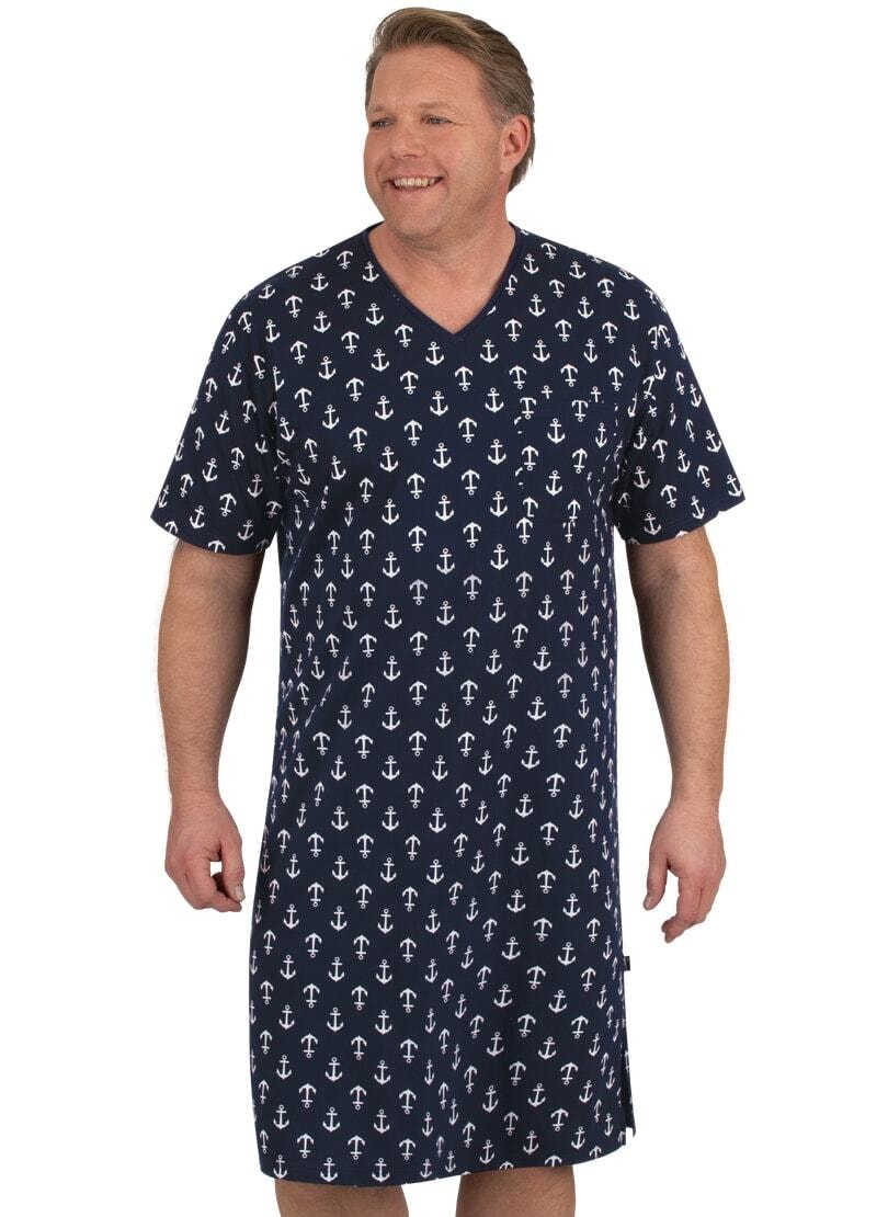 Trigema Pyjama »TRIGEMA Herren Nachthemd mit Anker-Druck« bei ♕