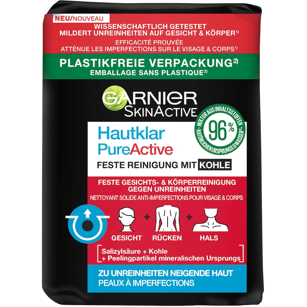 GARNIER Gesichtsseife »Hautklar PureActive Feste Reinigung«