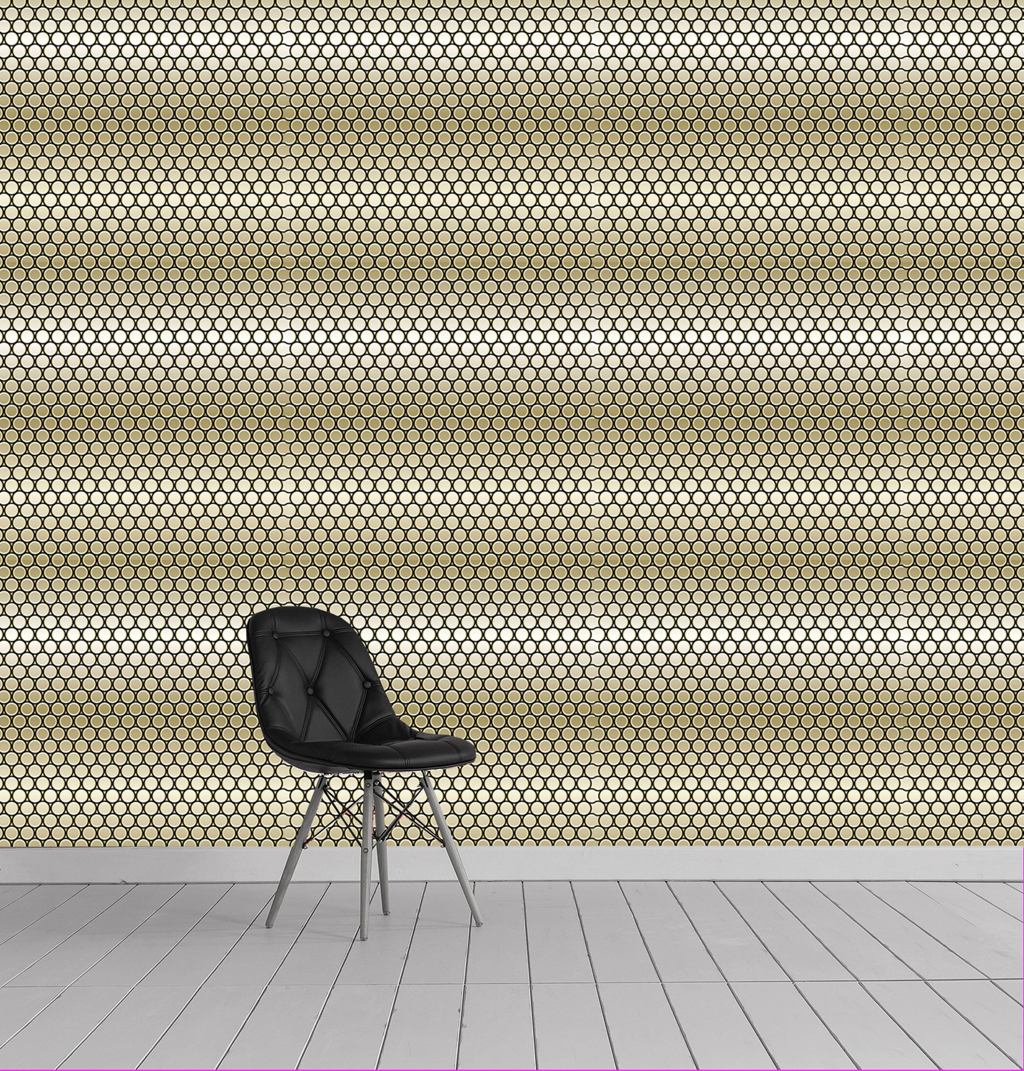 queence Vinyltapete »Jürgen«, bedruckt-Motiv-gemustert-3D-Optik-gepunktet, 90x250cm, selbstklebend, kinderleichte Anbringung, Sticker