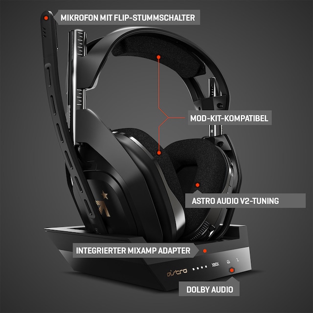 ASTRO Gaming-Headset »A50 Gen4 Xbox One«, Geräuschisolierung, Dolby Audio,  für Xbox Series X-S, Xbox One, PC, Mac ➥ 3 Jahre XXL Garantie | UNIVERSAL