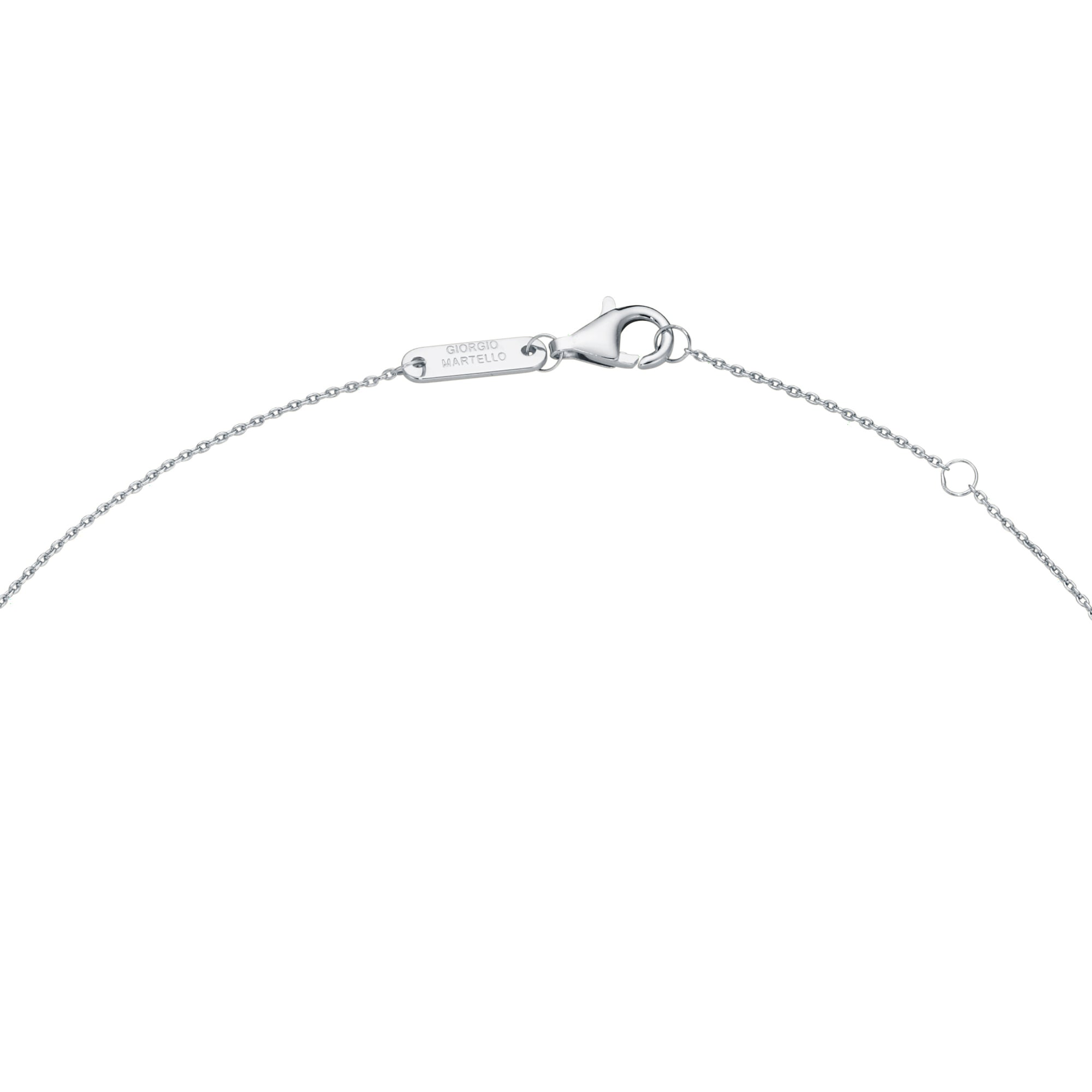 GIORGIO MARTELLO MILANO Collier »Collier zwei Herzen, mit weißen Zirkonia, Silber 925«