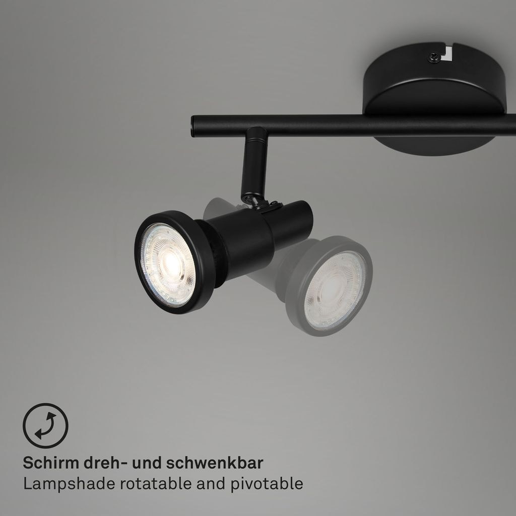 Briloner Leuchten LED Deckenspot »LED Spotleuchte 2-flammig, Metall, schwarz«