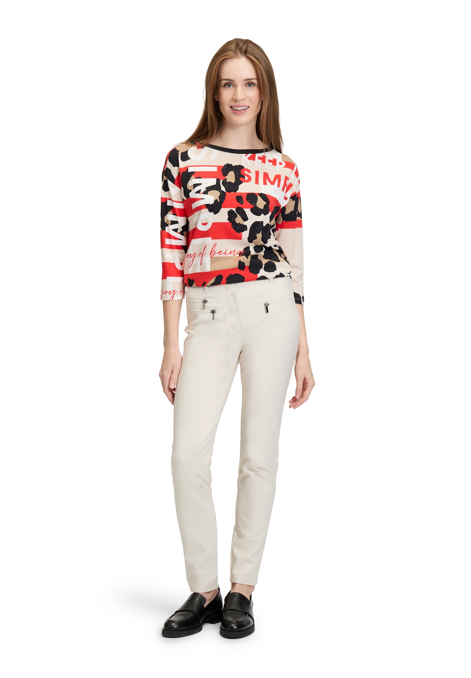 Betty Barclay Kurzarmshirt »Printshirt mit Seitenschlitzen«