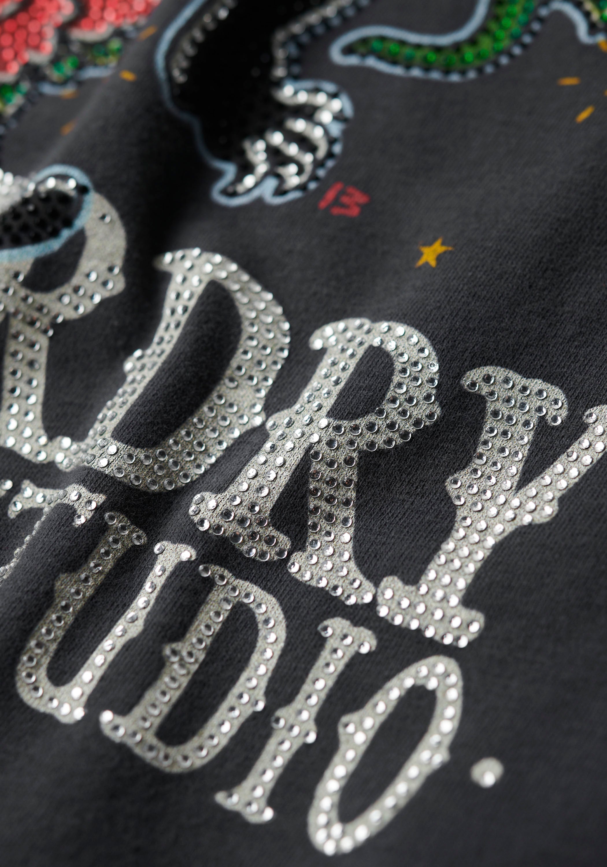 Superdry Kurzarmshirt »TATTOO RHINESTONE FITTED TEE«