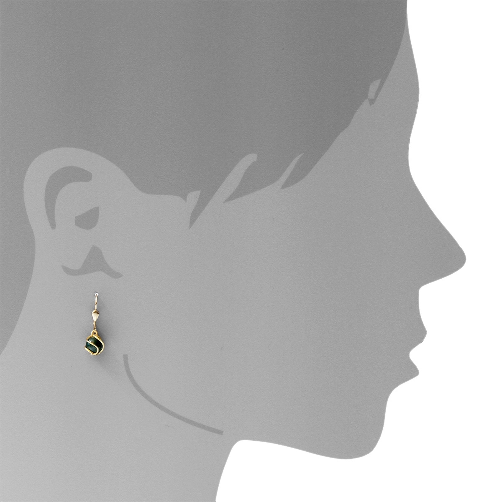 OSTSEE-SCHMUCK Paar Ohrhänger »- Goldkäfig - Gold 333/000 - Malachit«