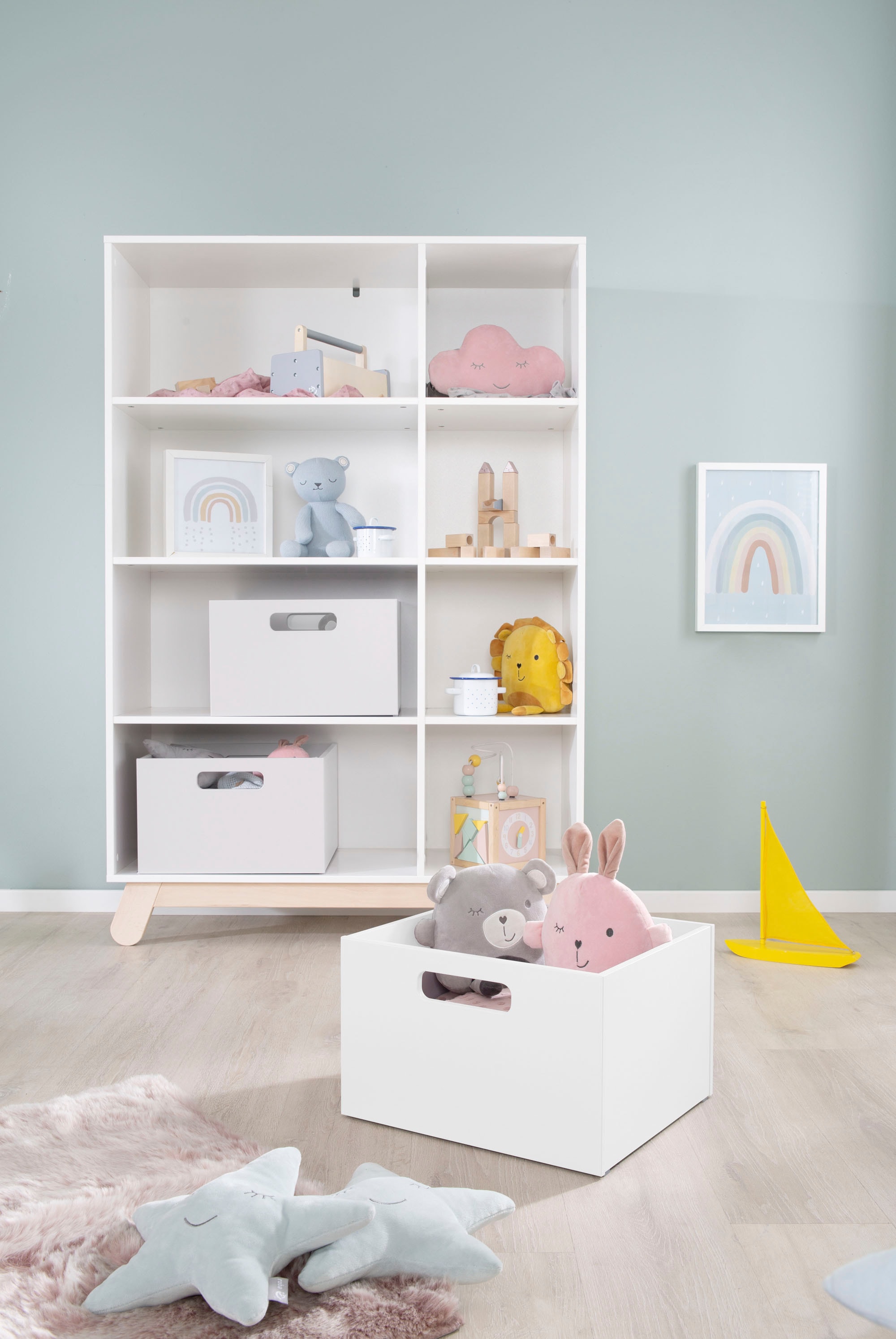 roba® Aufbewahrungsbox »weiß«, aus Holz; Organizer für Spielzeug