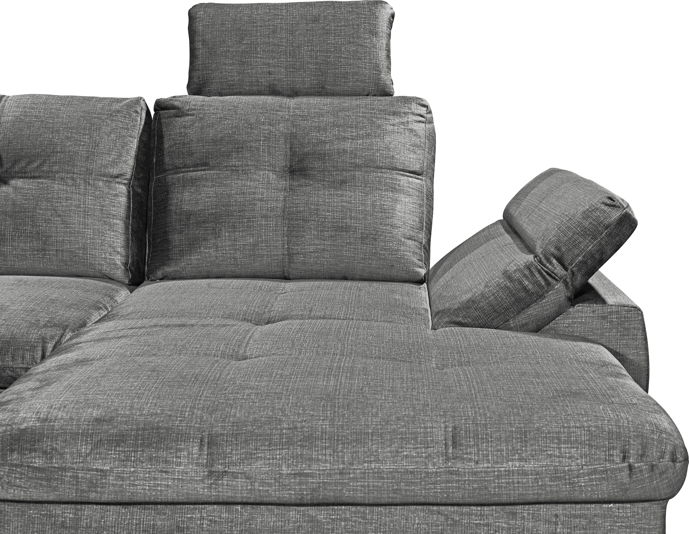 ED EXCITING DESIGN Wohnlandschaft »Alija U-Form«, mit Bettfunktion, Bettkasten, Armteilverstellung & Kopfstützen