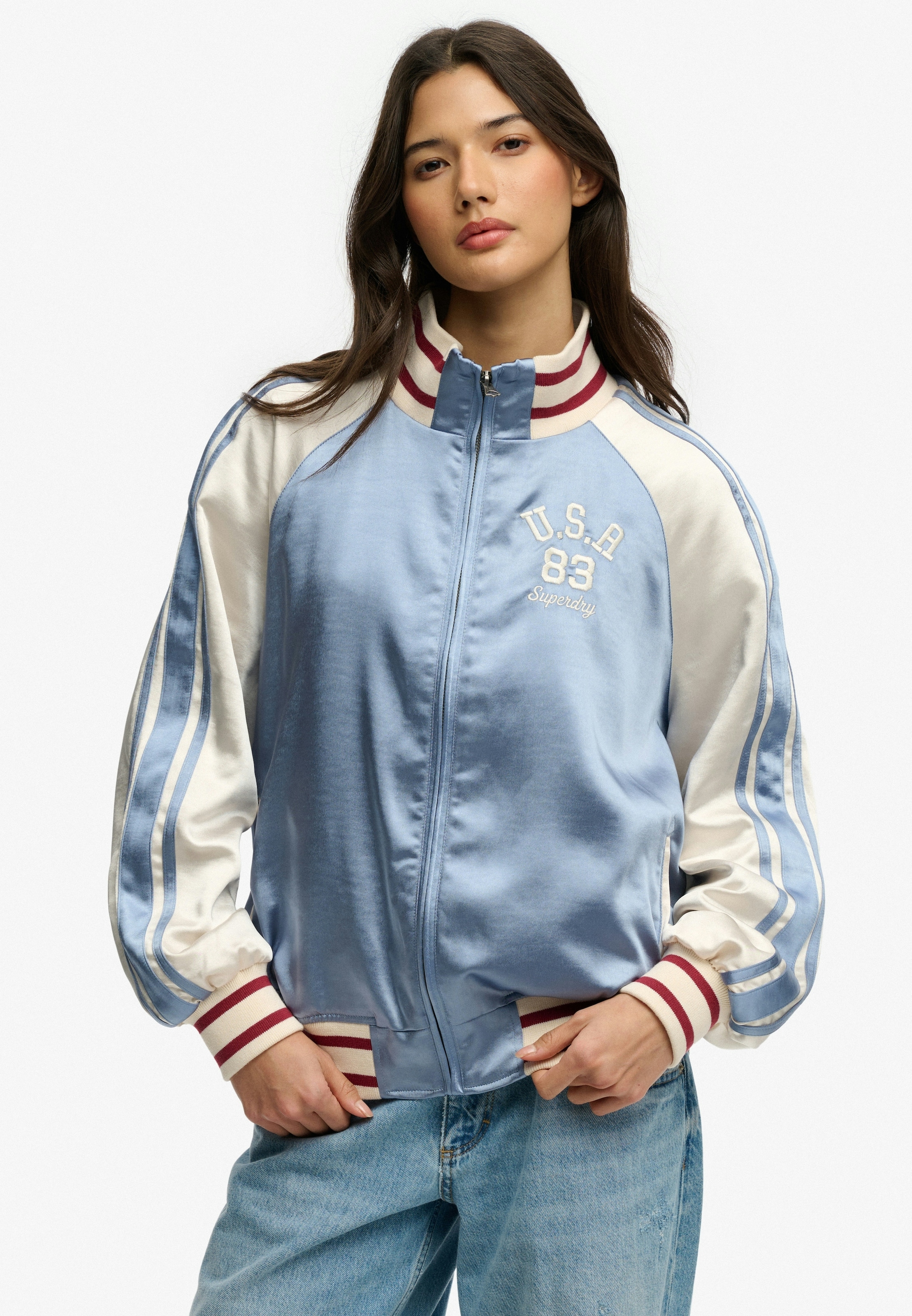 Superdry Blouson »SUIKA TRACK JACKET« Kunstfaser, oversize