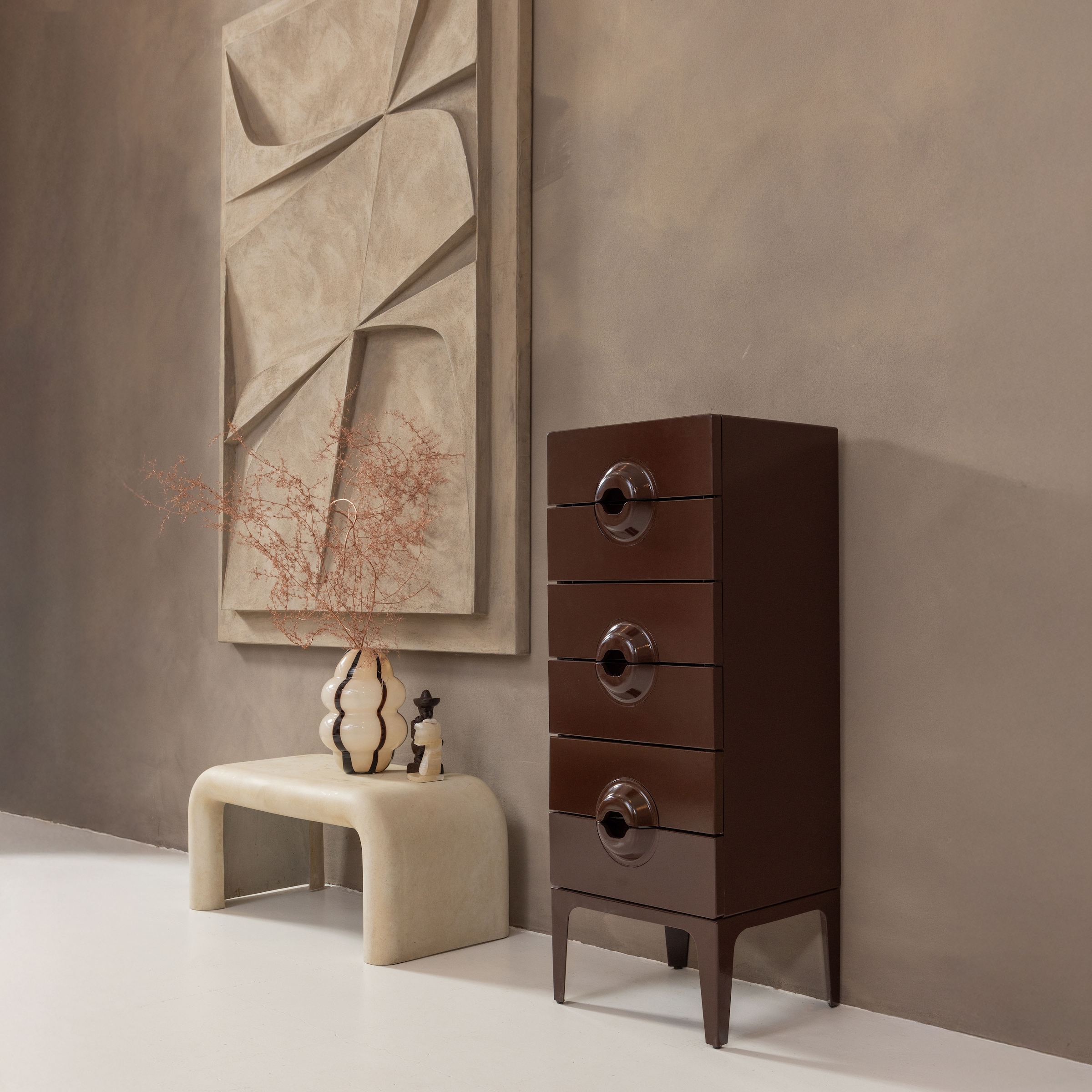 WOOOD Nachtkonsole »WOOOD Merge Kommode 6 Schubladen«