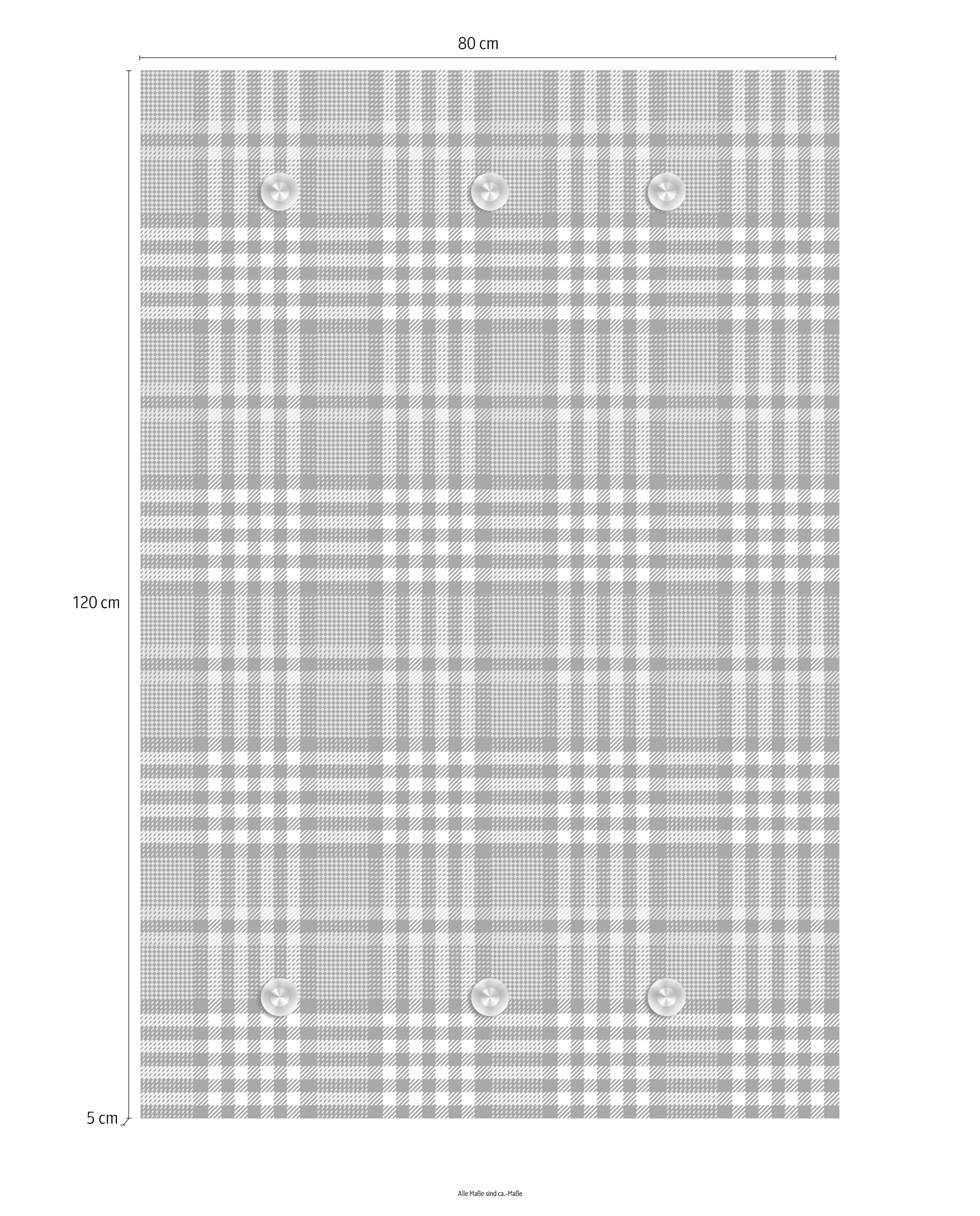 queence Garderobenleiste »Karomuster« mit 6 Haken, 80 x 120 cm
