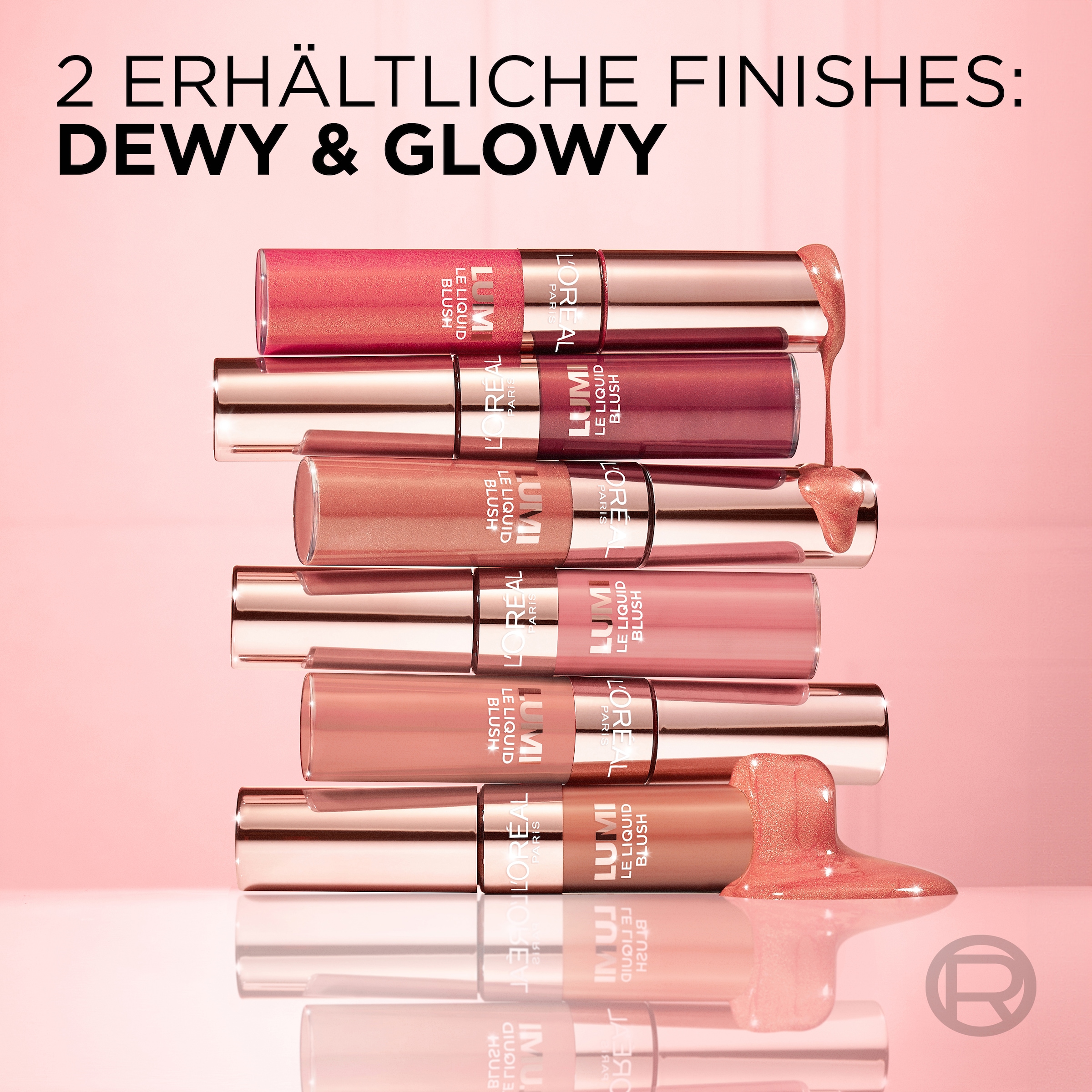 L'ORÉAL PARIS Rouge »LUMI LE LIQUID BLUSH GLOWY« schimmernde, intensive Farbe