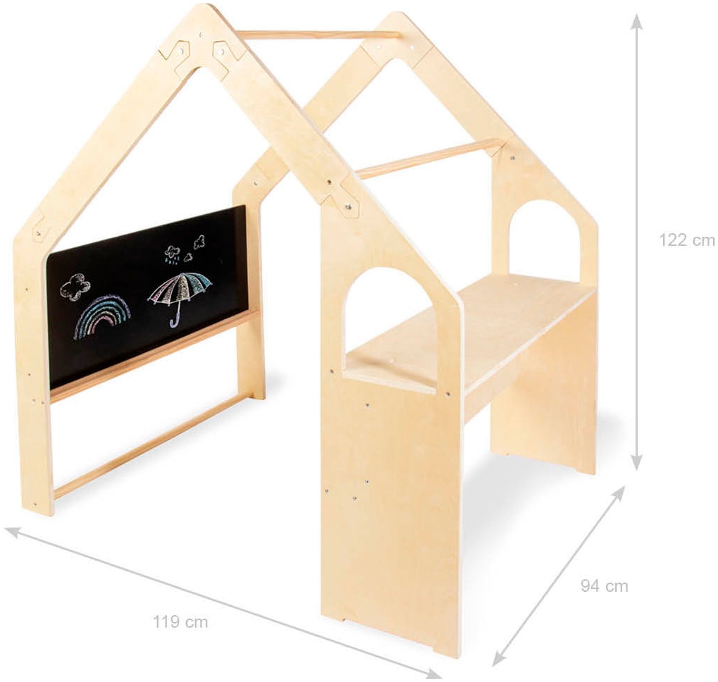 Pinolino® Spielhaus »Thilda, inkl. Stoffdach Dessin "Kleine Flitzer", 3-tlg.«
