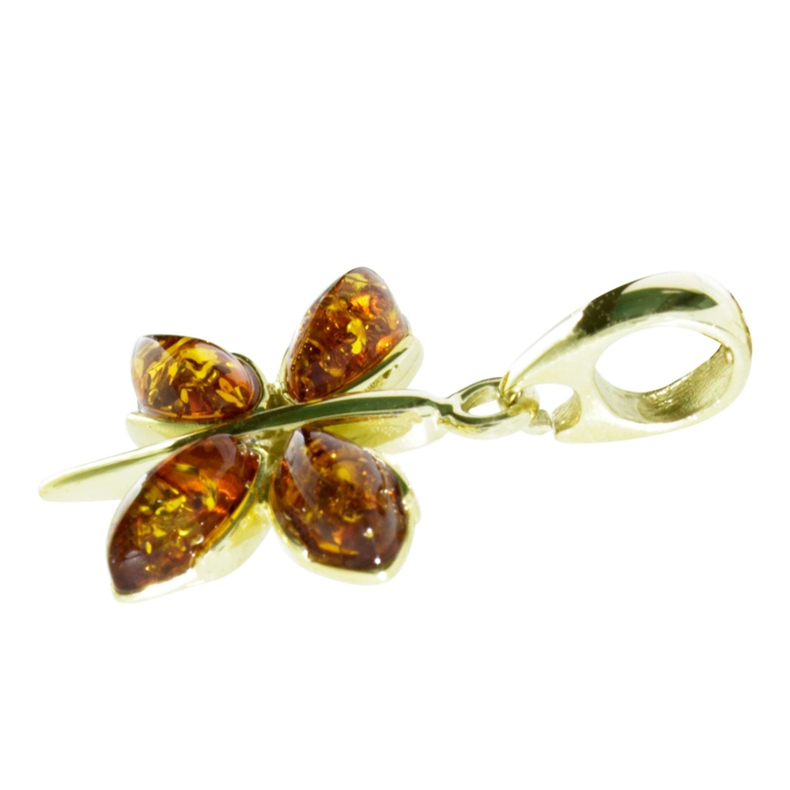 OSTSEE-SCHMUCK Kettenanhänger »- Schmetterling - Silber 925/000, vergoldet - Bernstein«