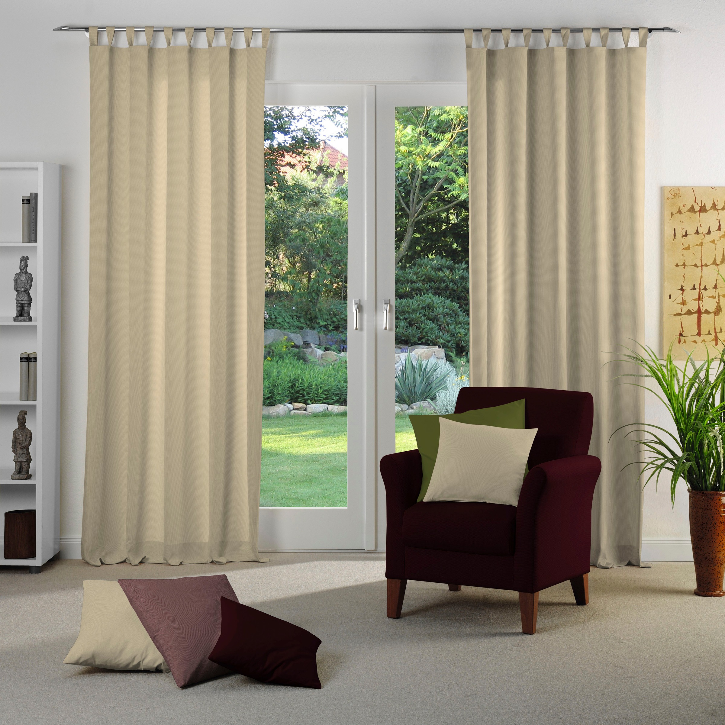 Adam Vorhang »Uni Collection light« Schlaufen 1 Stk. tlg. aus 100% Bio-Baumwolle