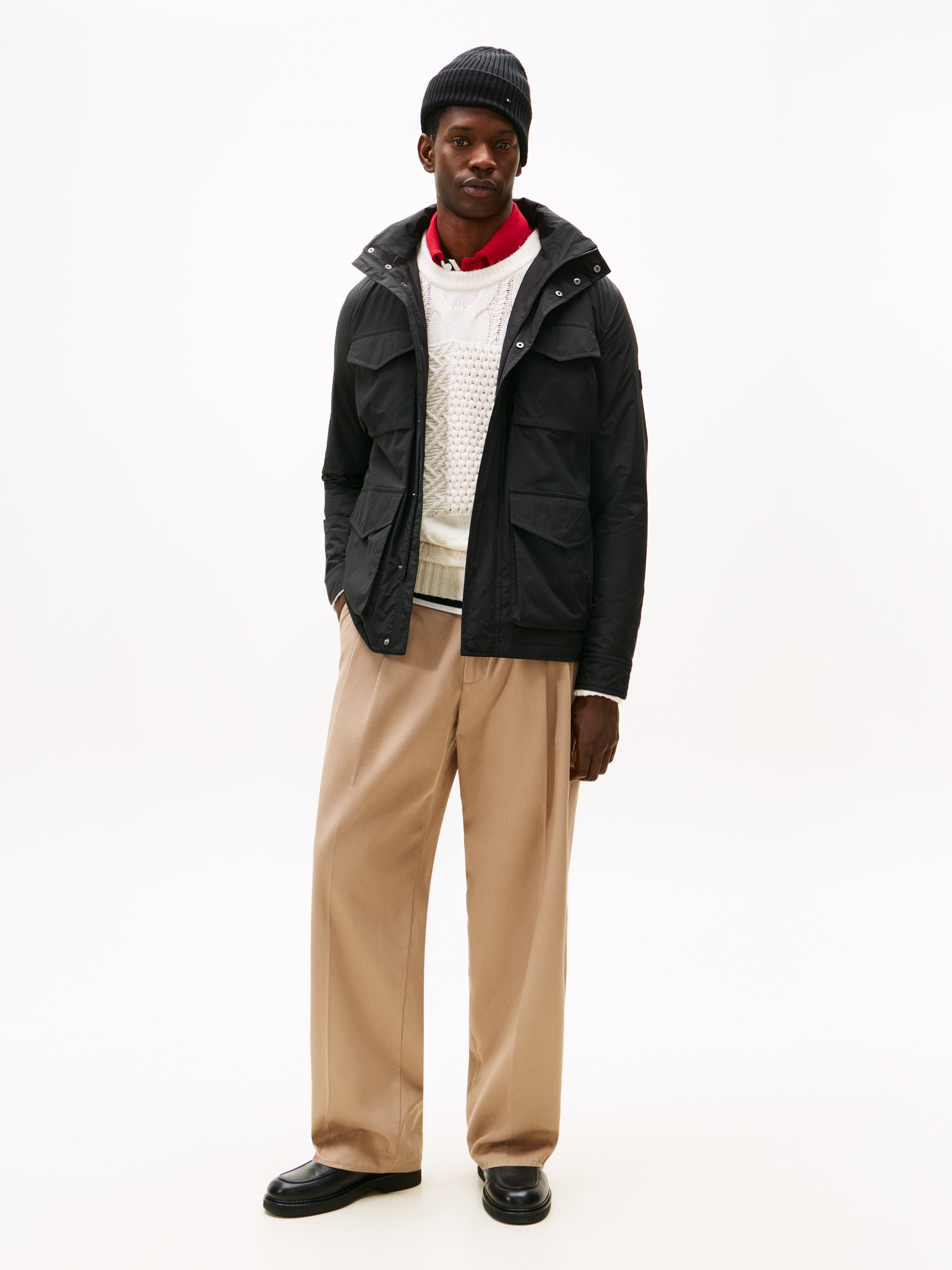 Tommy Hilfiger Fieldjacket »LW PACKABLE« mit Kapuze im Kragen verstaubare Kapuze, normale Passform