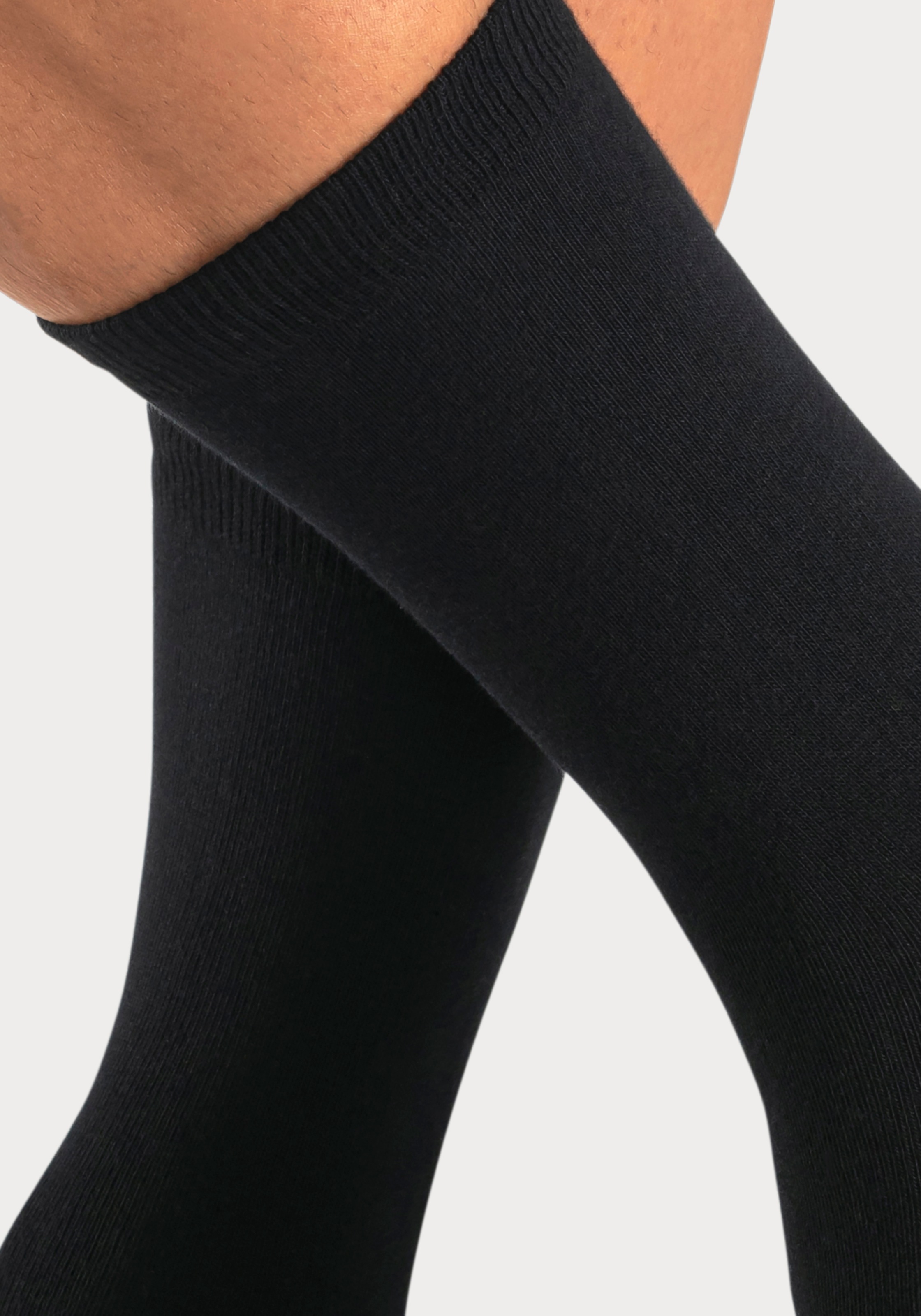 Bench. Basicsocken, (Dose, 4 Paar), mit farbigen Innenbündchen