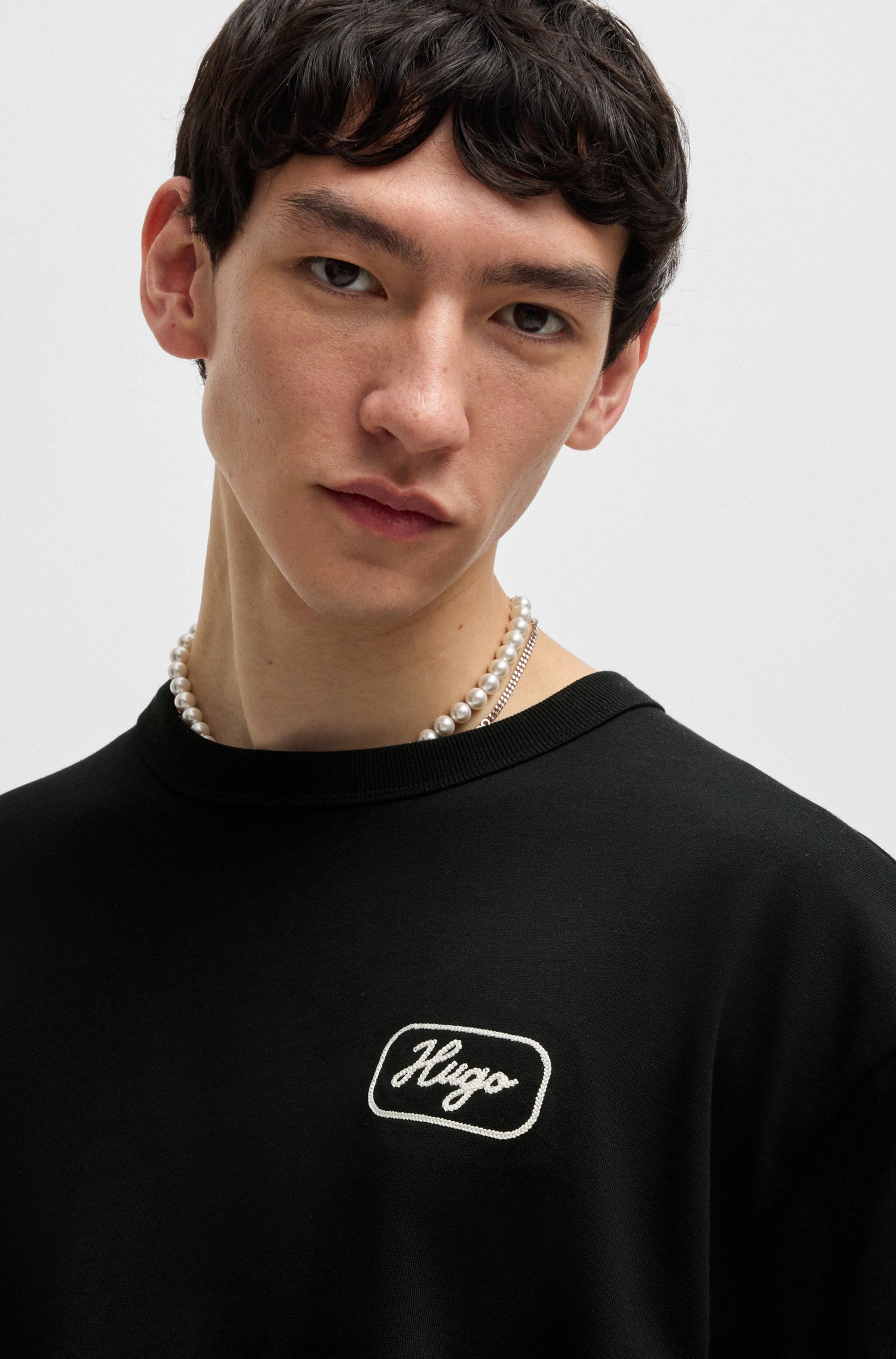 HUGO Blue T-Shirt »Nampie«, mit großem Aufdruck
