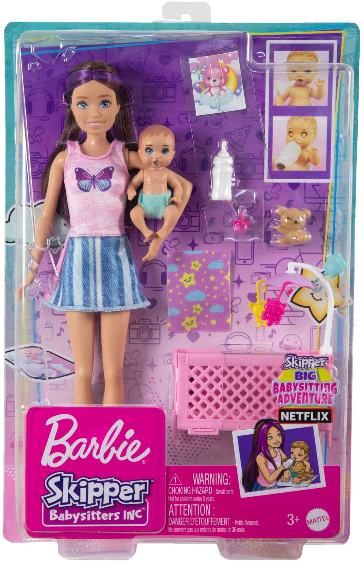 Barbie Anziehpuppe »Skipper Babysitters Inc., Sleepy Baby Skipper«