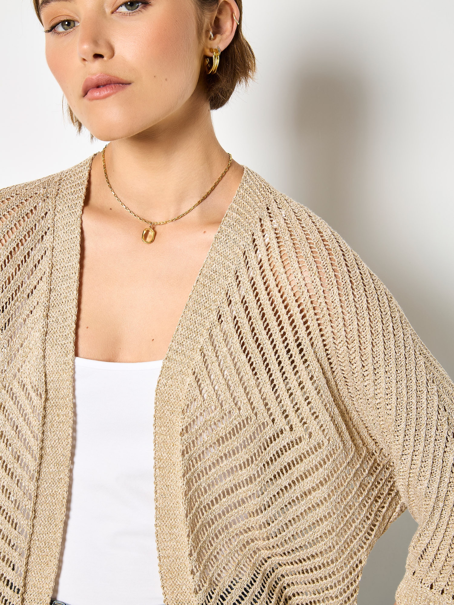 Apricot Cardigan »Strickjacke« mit Goldschimmer
