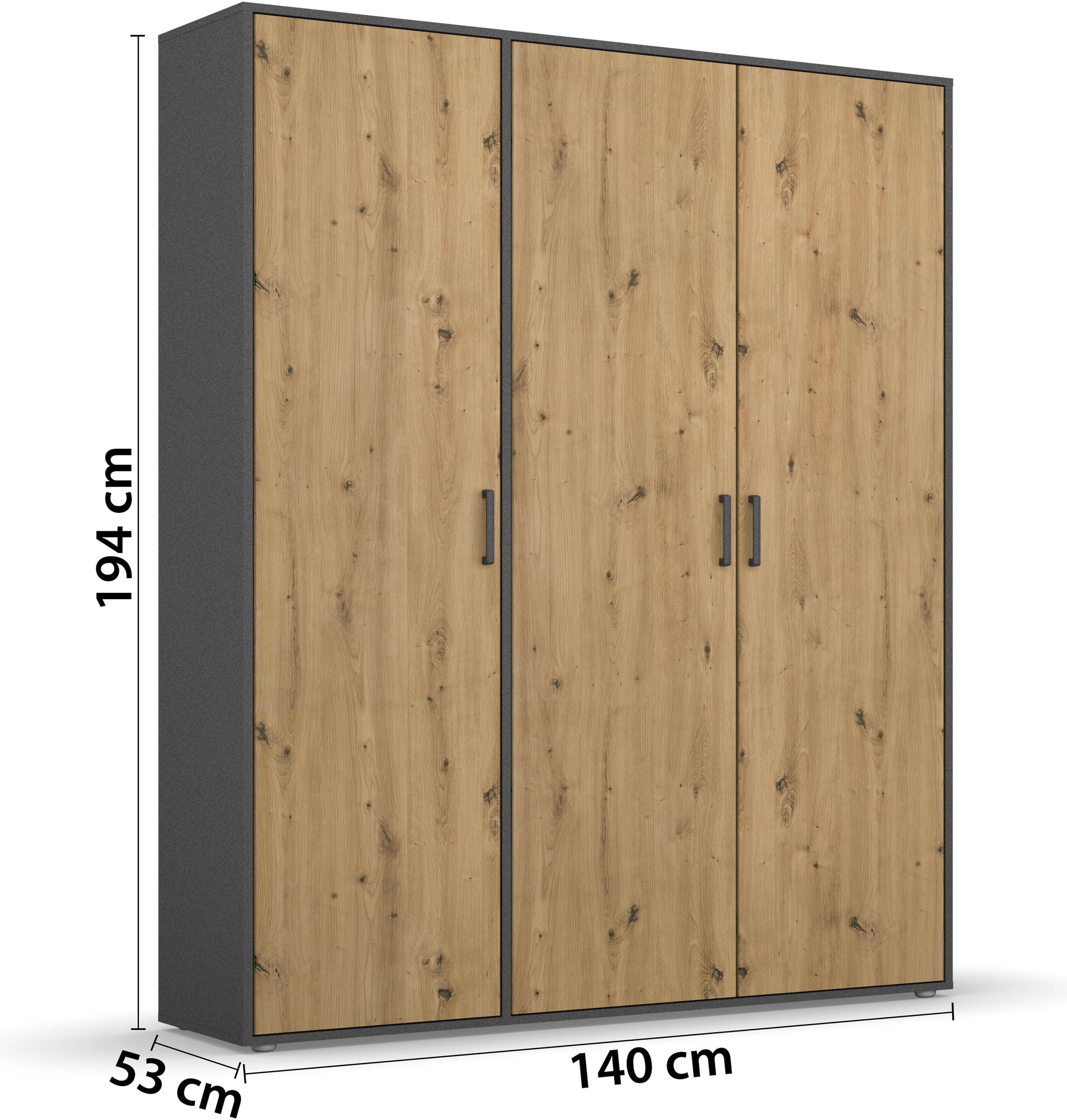 rauch Kleiderschrank »VOYAGER Otto´s Choice Garderobe Wäscheschrank TOPSELLER Schlafzimmer«, (in 3 verschiedenen Ausstattungen BASIC/CLASSIC/PREMIUM), Schrank mit modernen Griffen in viel Stauraum MADE IN GERMANY