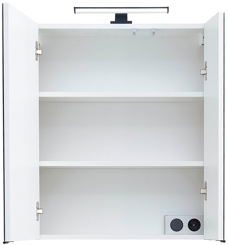 Saphir Badmöbel-Set »Quickset 395 5-teilig, Waschbeckenunterschrank mit LED-Spiegelschrank« 6 Stk. tlg.