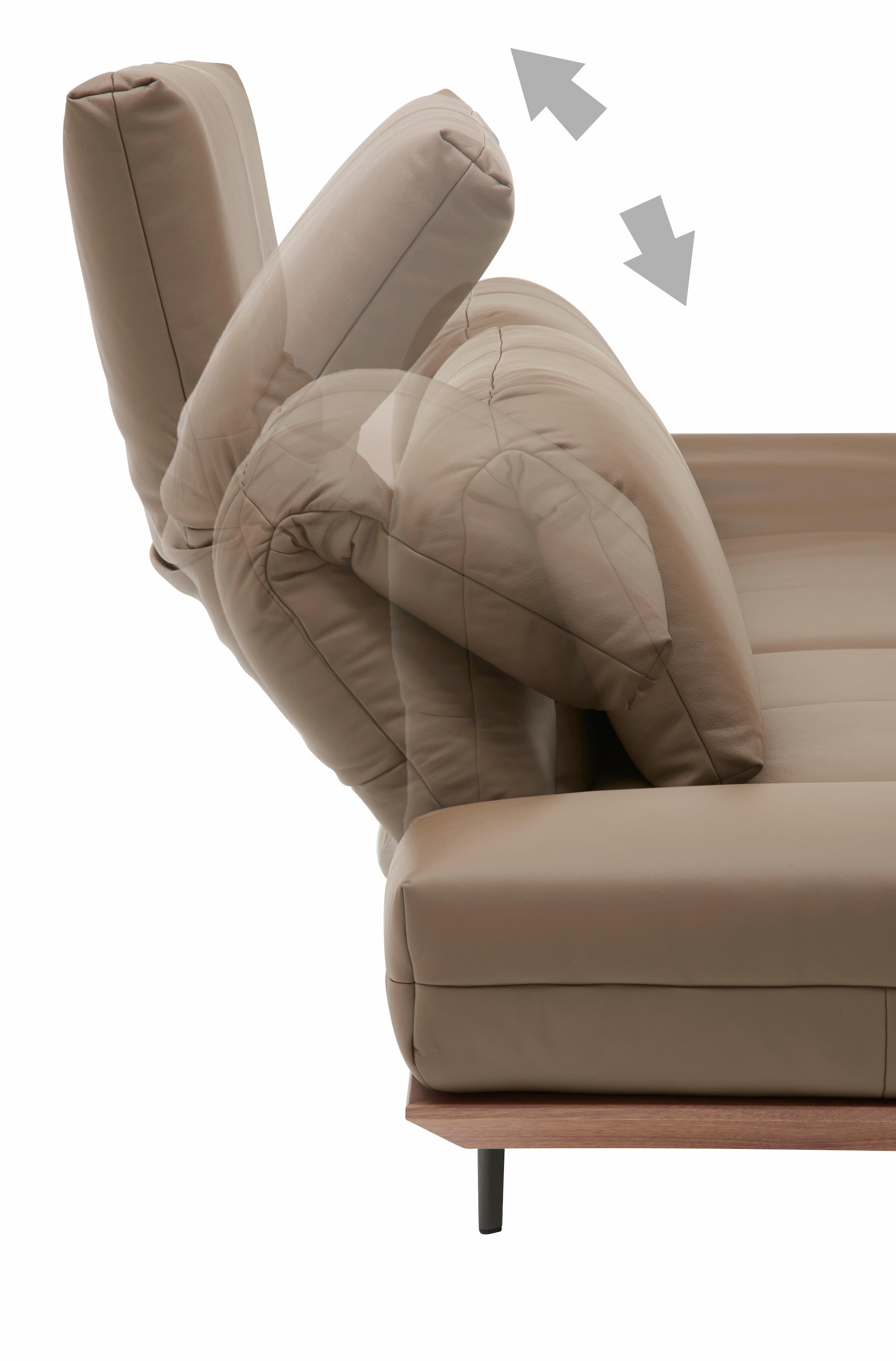 Creation BY ROLF BENZ 4-Sitzer »CR.420, Designsofa, Loungesofa«, in 2 Qualitäten, Holzrahmen in Eiche Natur oder Nußbaum, Breite 252 cm