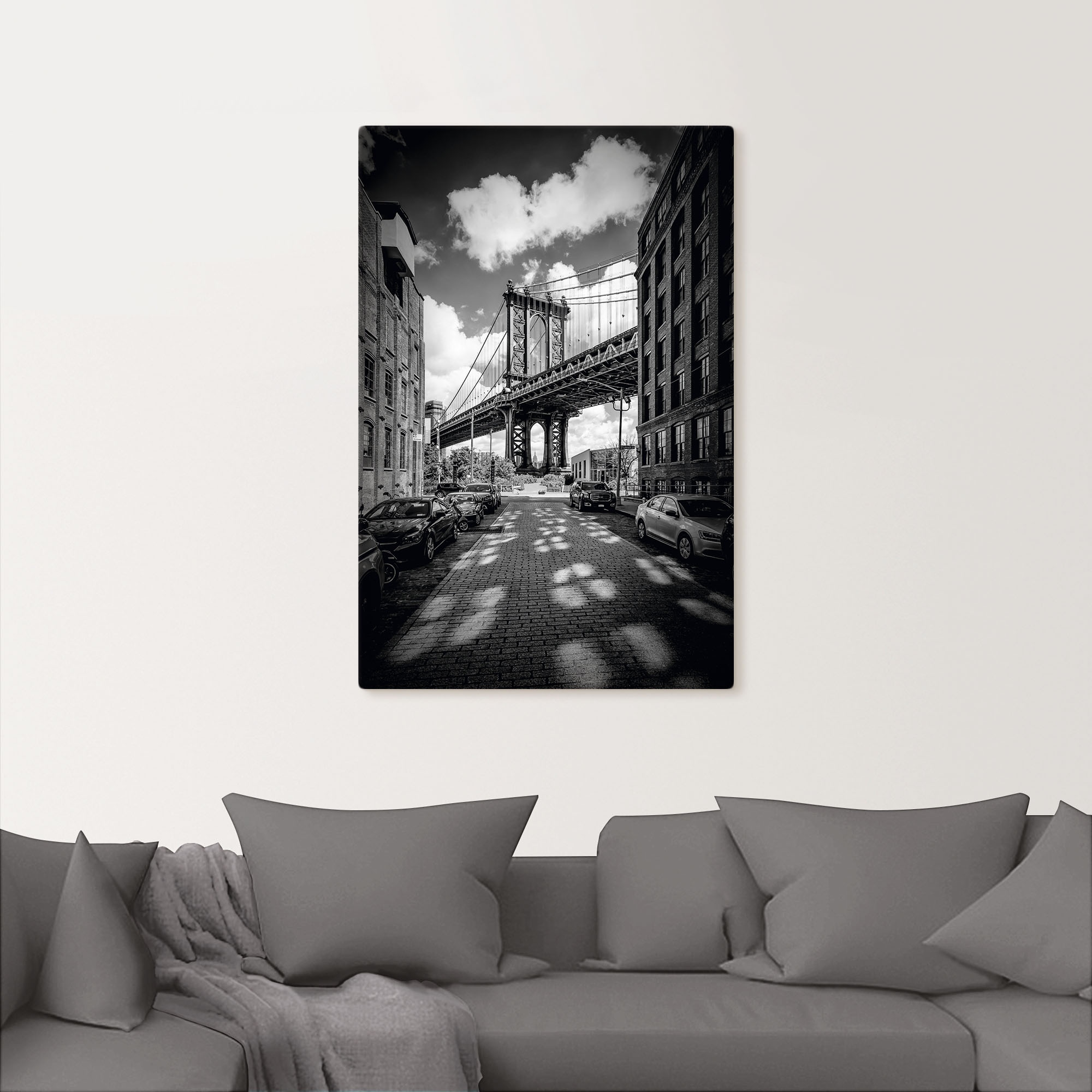 Artland Wandbild »Manhattan Bridge in Brooklyn, New York«, New York, (1 St.), als Leinwandbild, Poster in verschied. Größen