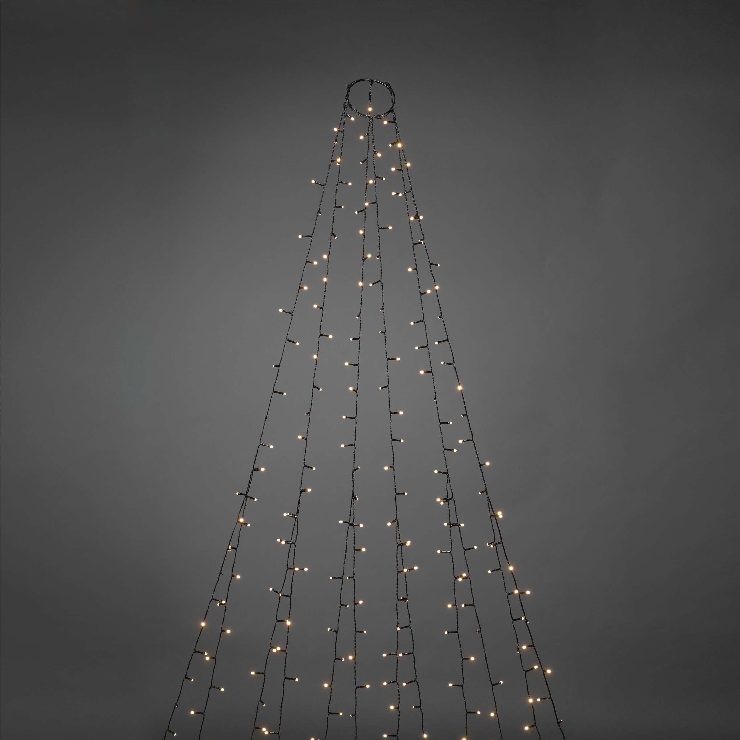 KONSTSMIDE LED-Baummantel, 450 St.-flammig, LED Lichterkette 6 Stränge à 75 gefrostete warm weiße Dioden