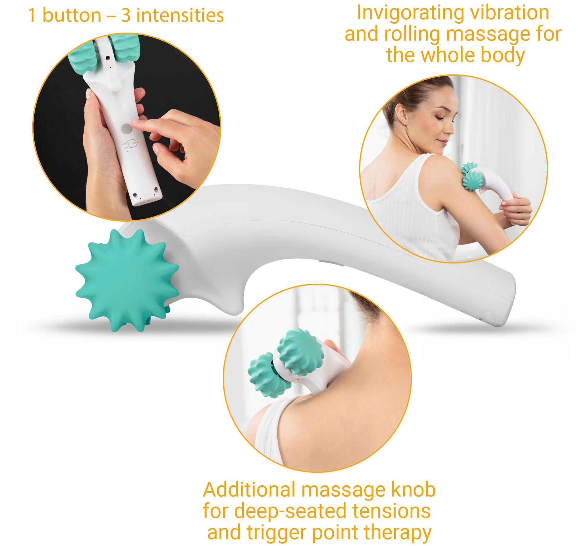 Medisana Massageroller »HM 630«, Belebende Vibrations-und Rollenmassage für den gesamten Körper