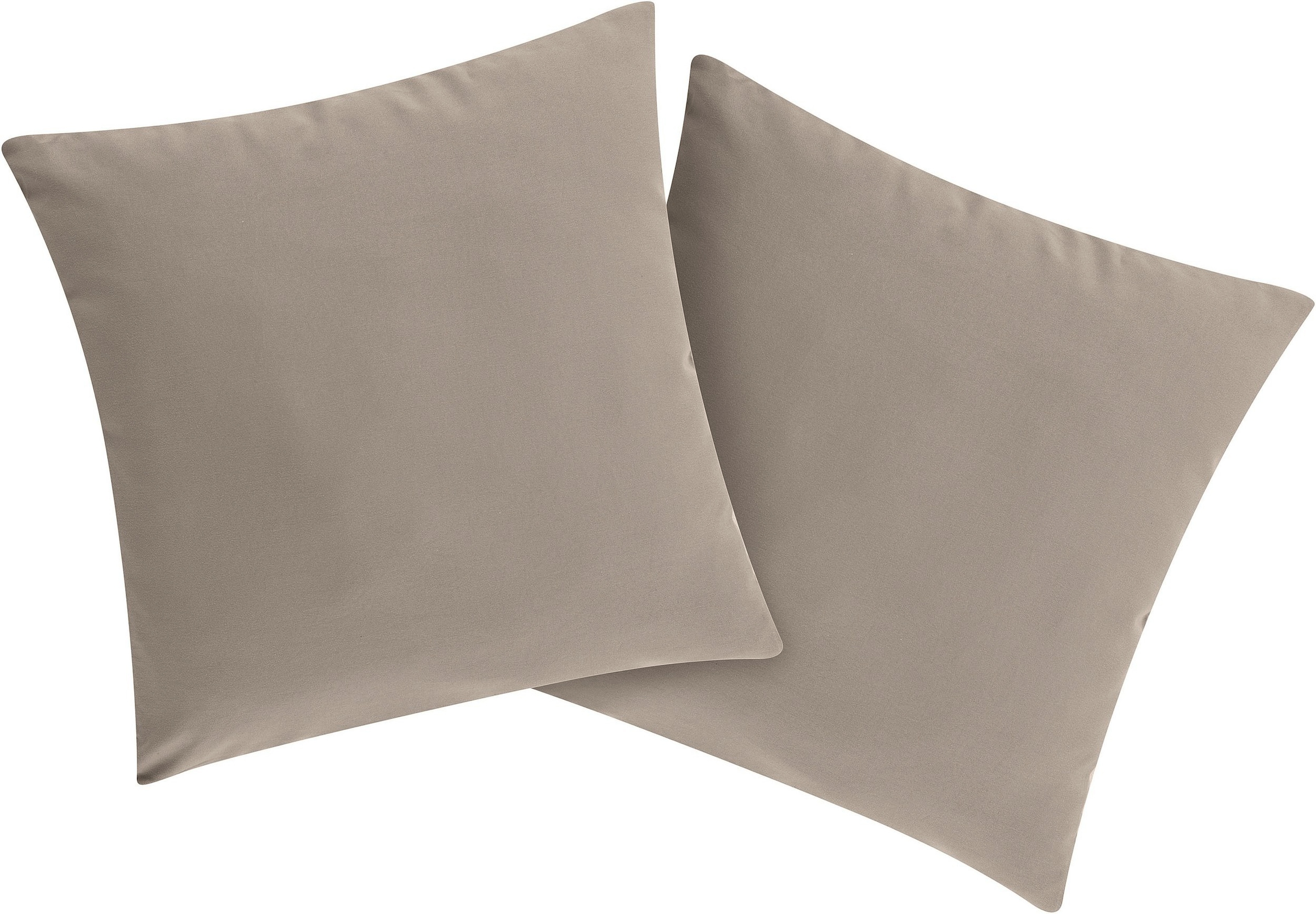 OTTO home Dekokissen »Parry  Microfaser« 2-er Set, unifarben, Kissenhüllen ohne Füllung, mit Reißverschluss